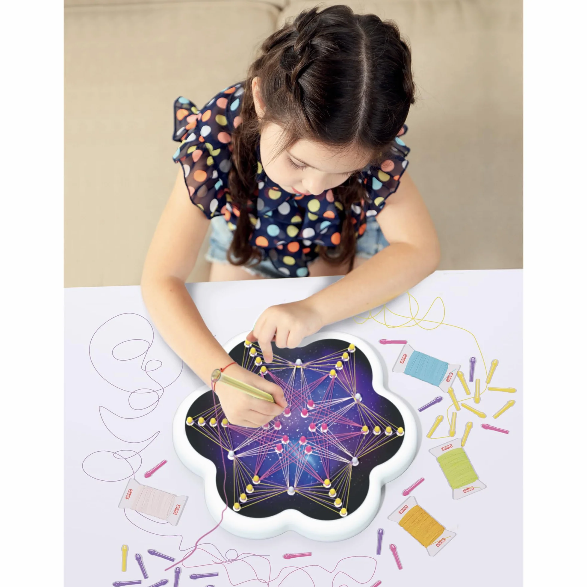 QUERCETTI 2850 Fantasy Quercetti-2850 String Art Mandala mandale dla dzieci, wielokolorowe