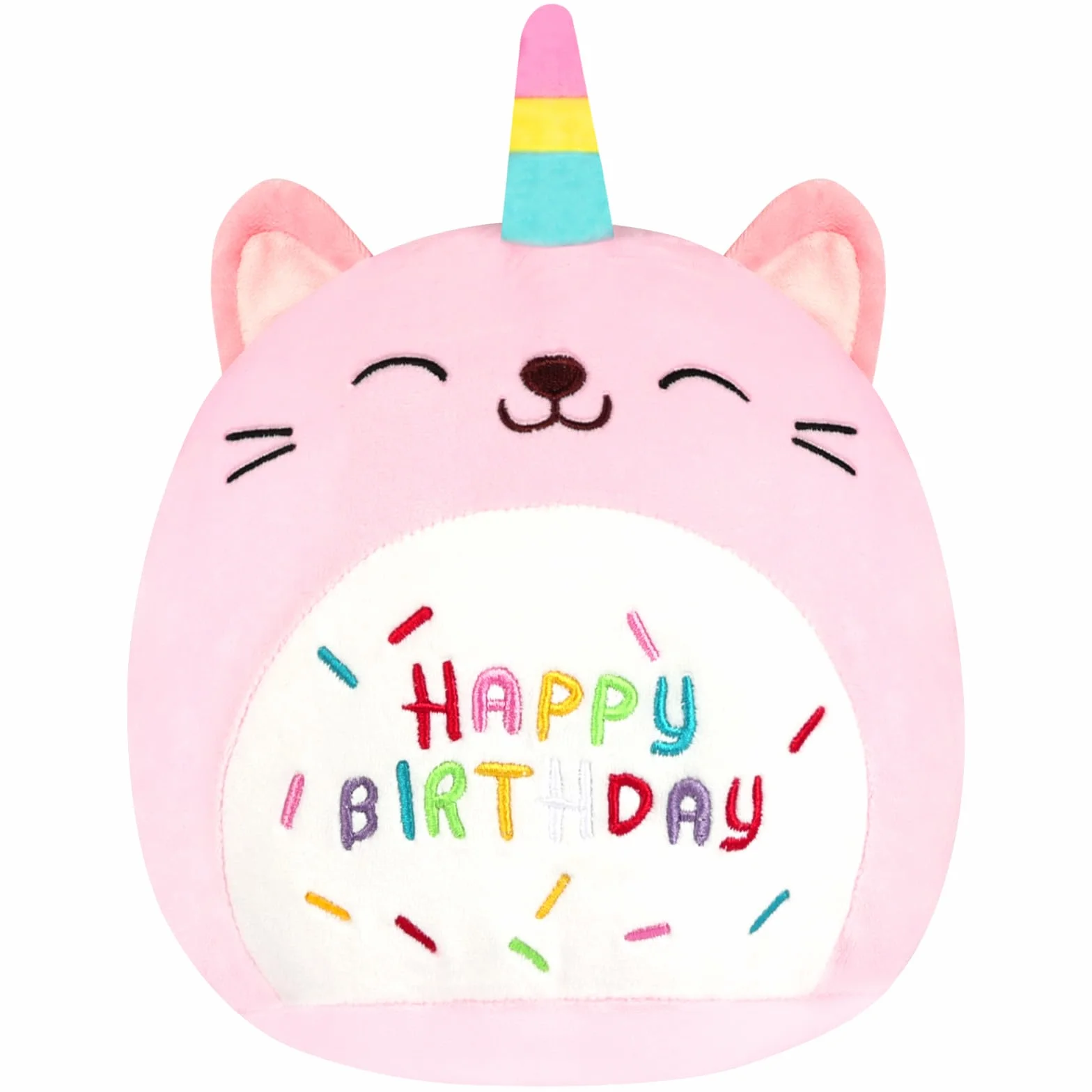 Vicloon Pluszowa poduszka, pluszowa poduszka w kształcie kota, kawaii miękka zabawka, pluszowe zwierzęta, super miękka, pluszowa lalka, prezent dla dziewczynki w wieku 3 lat (jednorożec, 24 cm)