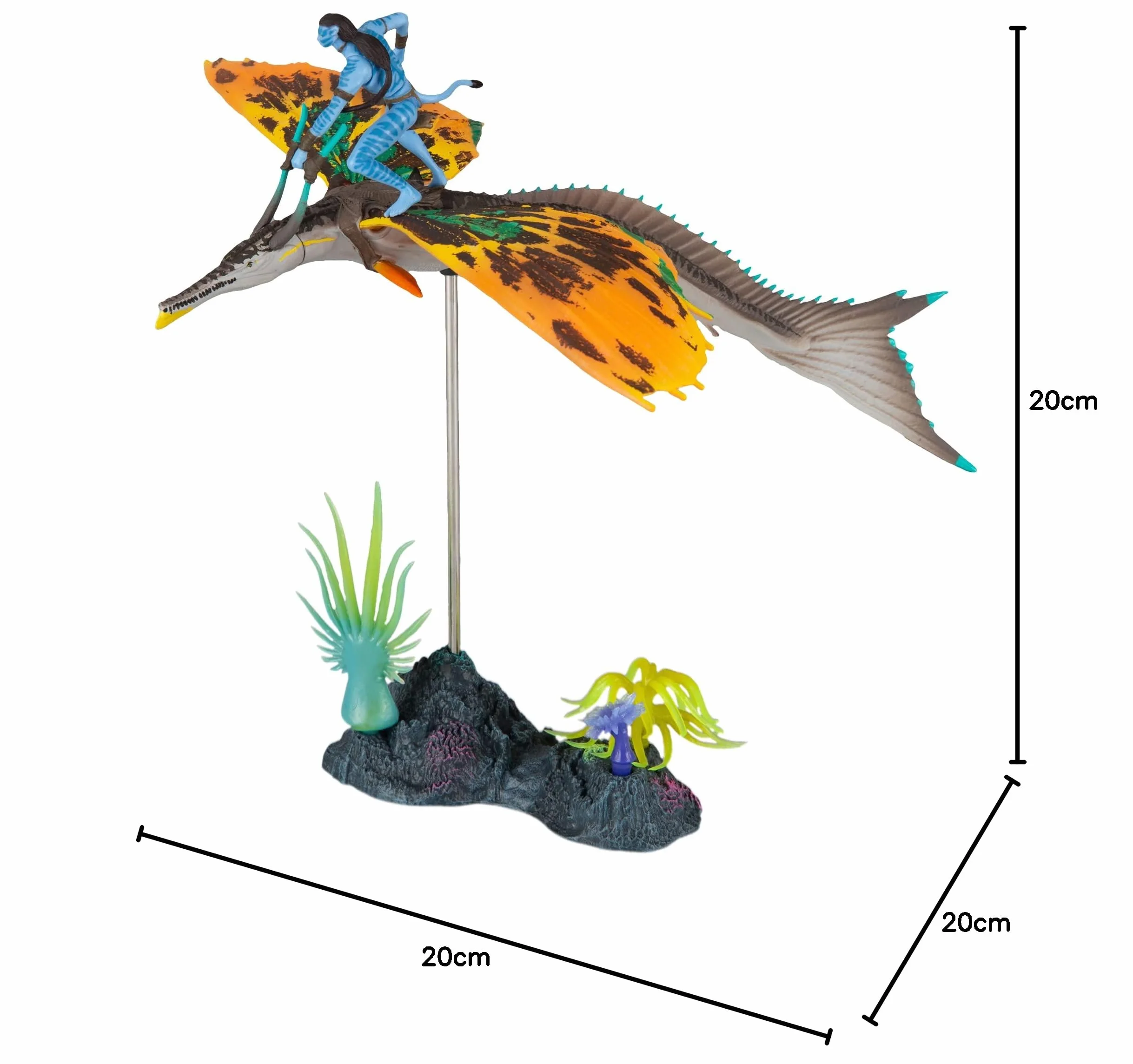 McFarlane Zabawki, awatar Disneya, World of Pandora Skimwing i Jake Sully Avatar, zestaw figurek kolekcjonerskich zabawek Disneya - wiek 8+