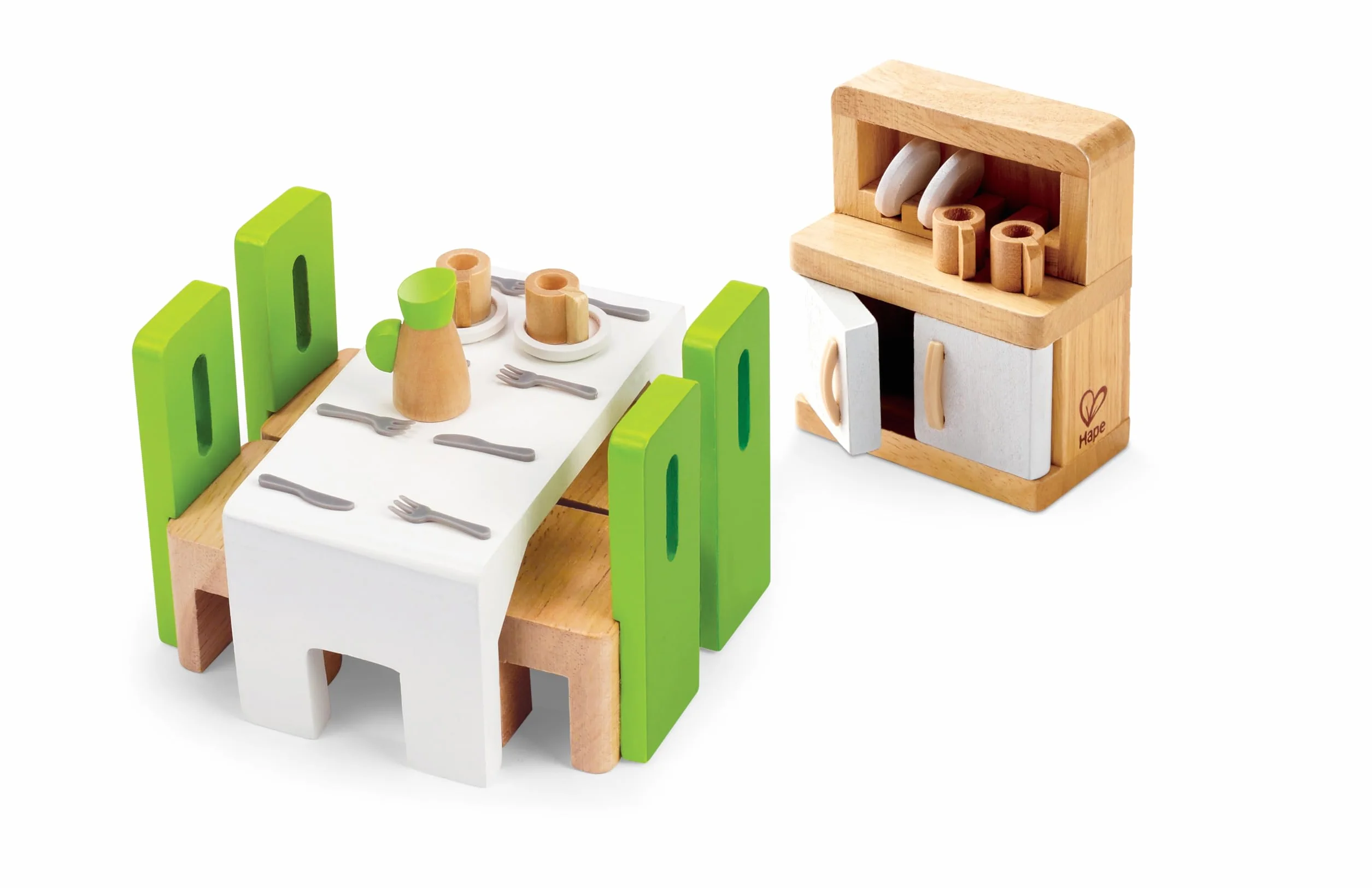 Hape E3454 Dining Room Wooden Dolls House Accessories