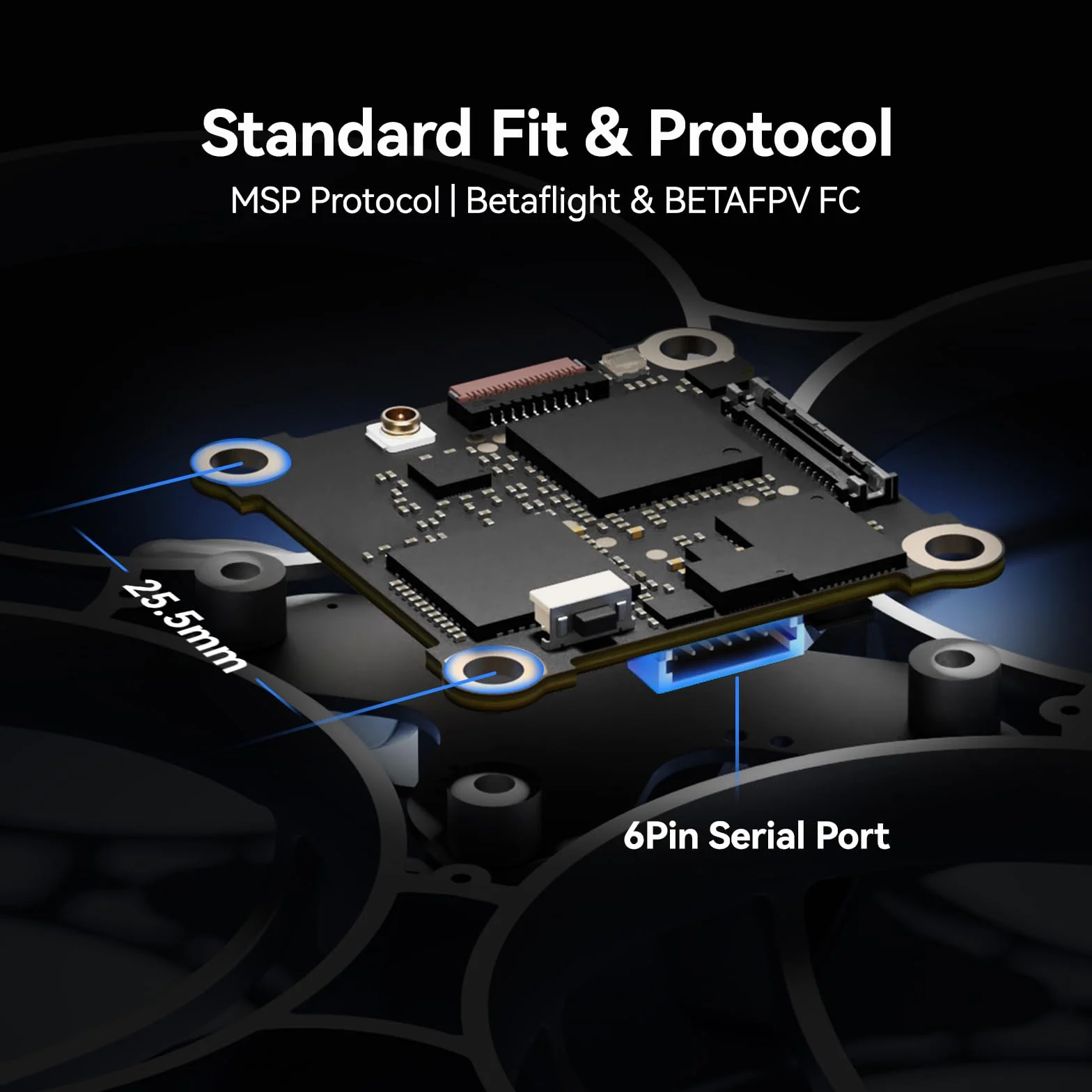 BETAFPV P1 Jednostka HD VTX z 1080P/60FPS, opóźnienie 60ms, maksymalny zasięg 5KM, 1/2.9'' sensor CMOS, 170° UoP, ultralekkie, wsparcie Plug-Play z FC/USB dla DIY 1S HD Cine Whoop jak Meteor75 Pro