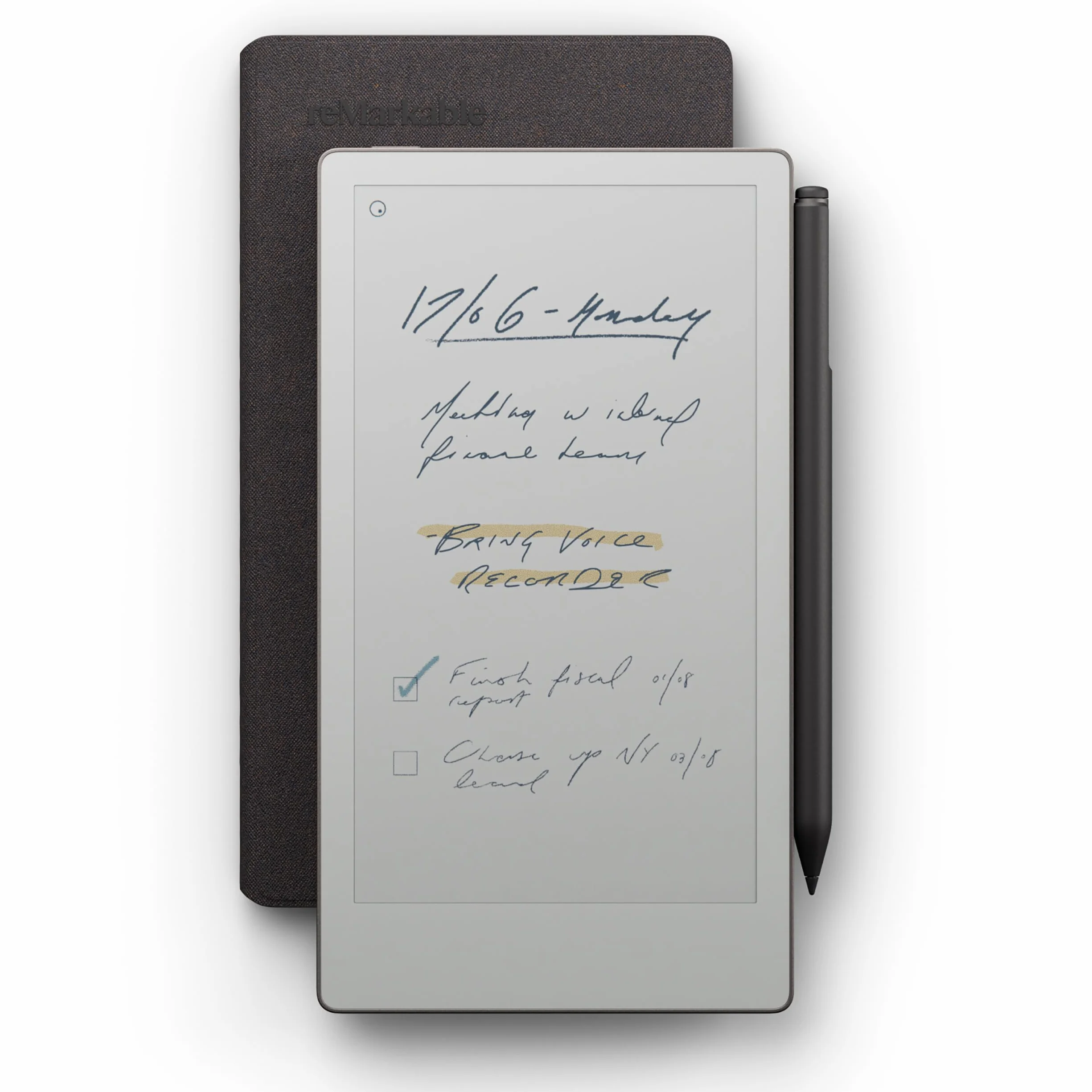 reMarkable Paper Pro Move Tablet E-Ink Wyświetlacz Kolorowy 7,3" Rysik Marker Plus Etui Book Folio Polymer Basalt
