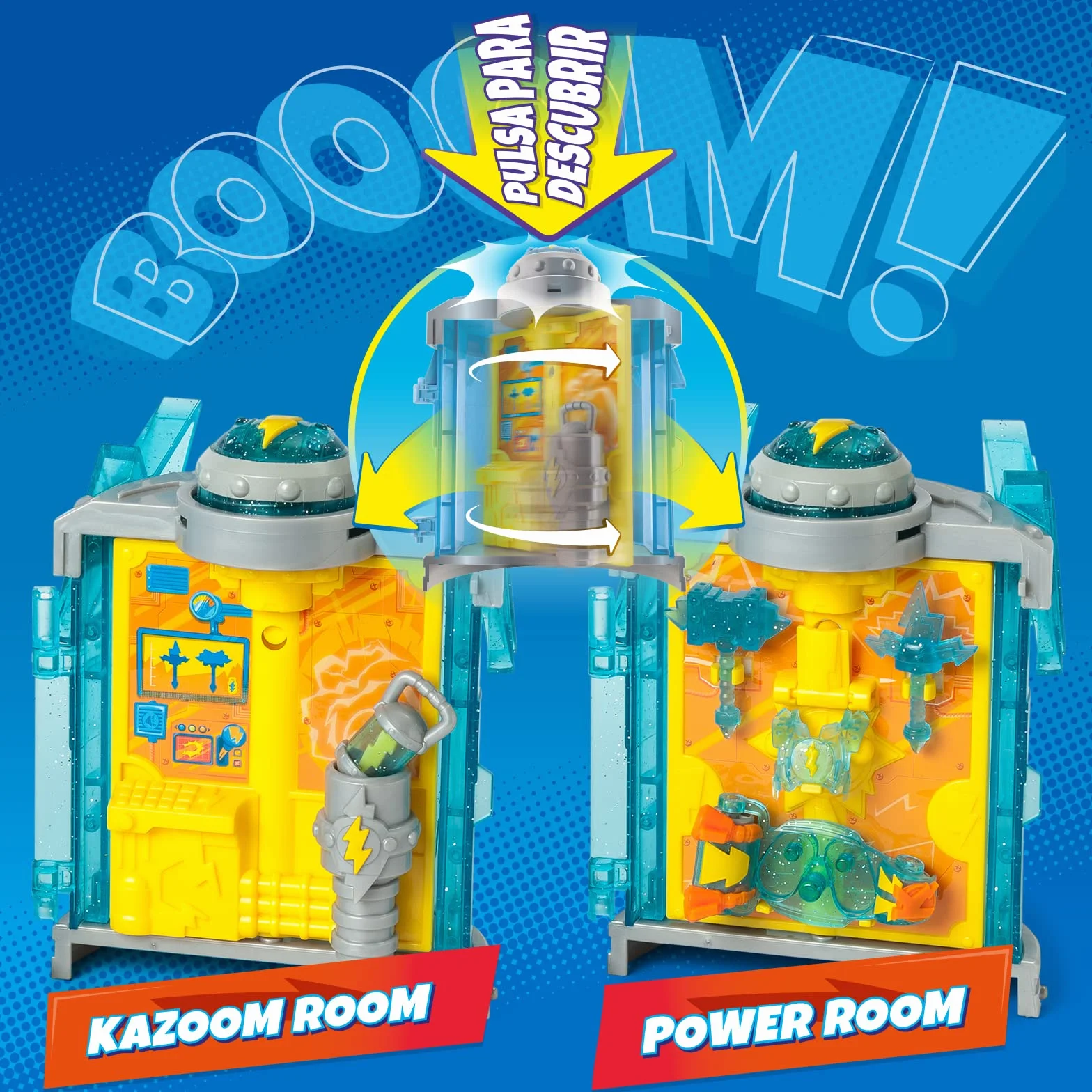 SUPERTHINGS Secret Base Kazoom Power – Tajna baza Kazoom Powera. Zawiera jednego ekskluzywnego Kazoom Kida i SuperThinga oraz wiele akcesoriów
