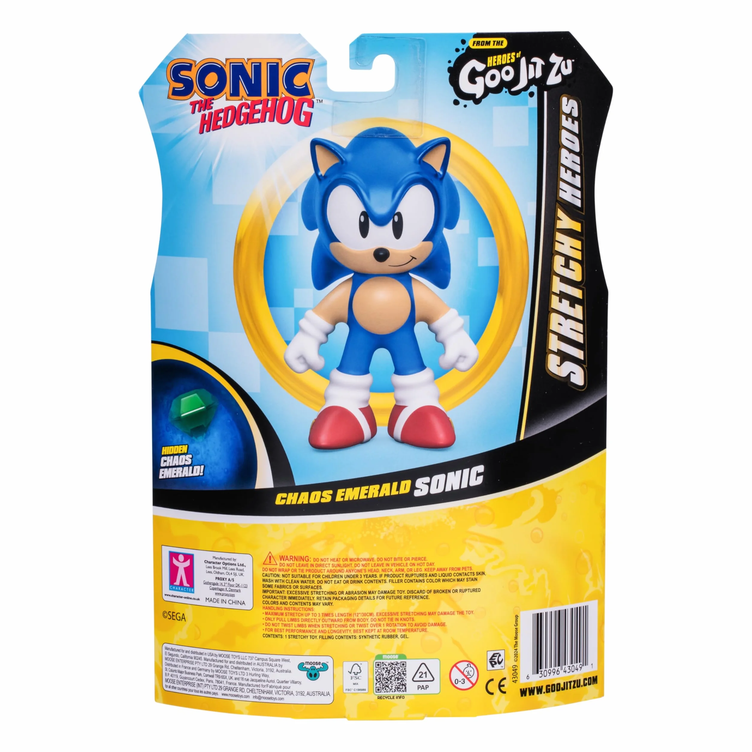 Heroes of Goo Jit Zu Sonic the Hedgehog - Chaos Emerald Sonic Stretch, Ściśnij ciało Sonica, aby odsłonić szmaragd chaosu w jego mazi
