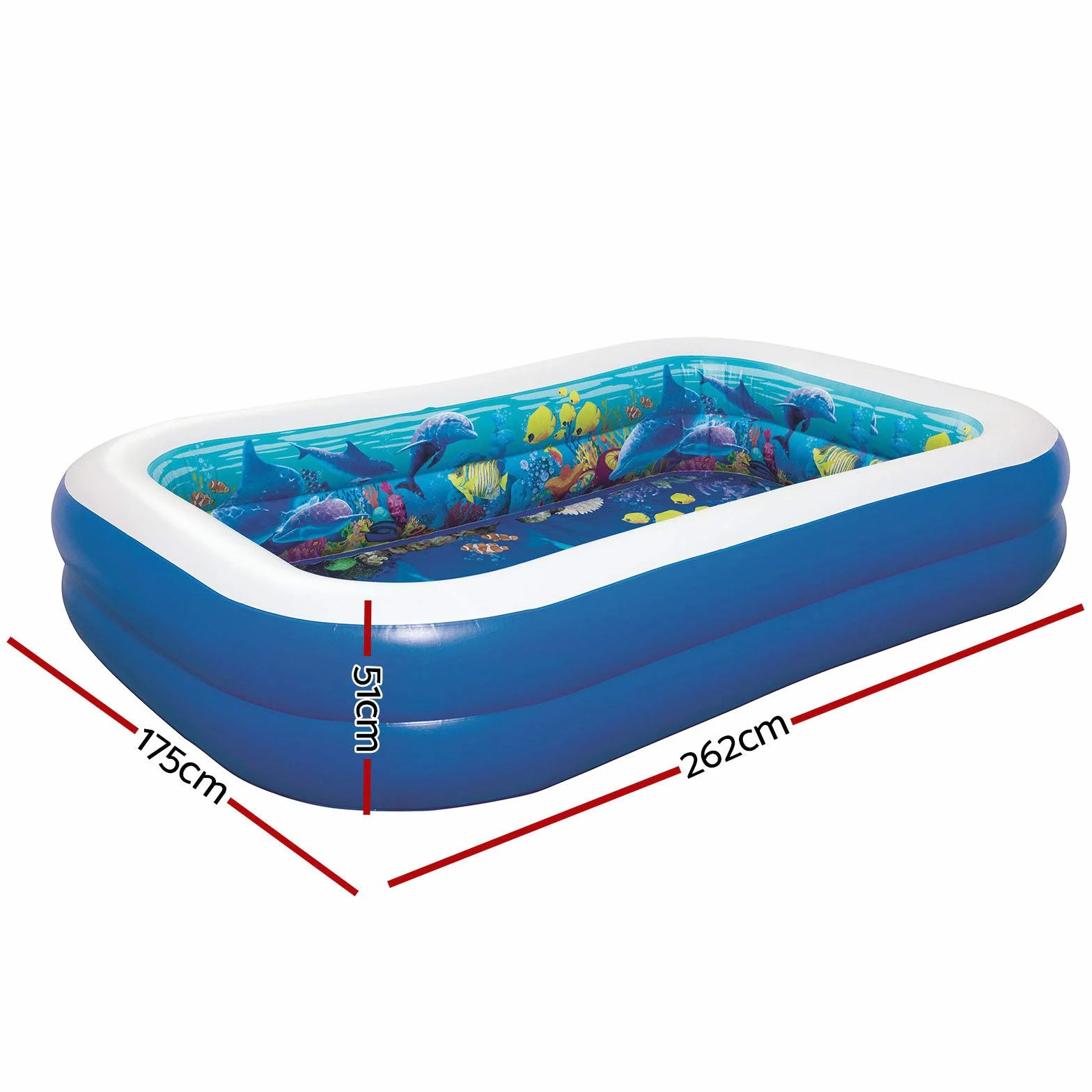 Bestway® 8'7" x 69" x 20"/2.62m x 1.75m x 51cm 3D Undersea Adventure Pool
