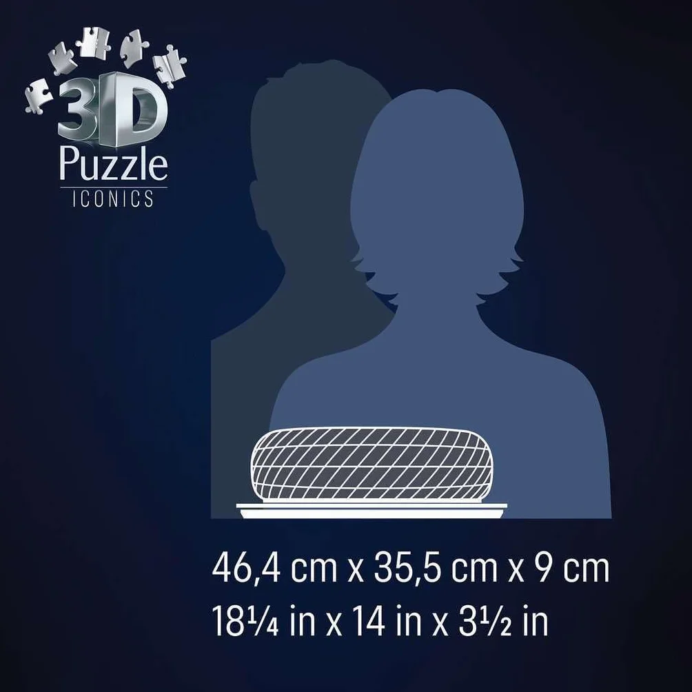 3D Puzzle Iconics: Allianz Arena - mit Licht: Eine wahre Ikone im 3D Puzzle Modellformat
