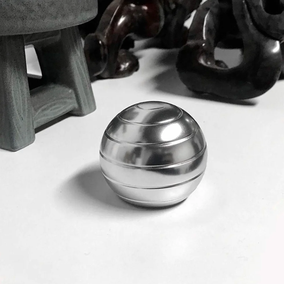Fantes Kinetic Spinning Desk zabawka łagodząca stres związany ze stresem ADHD i lękiem (śr. 38 mm, czarna)