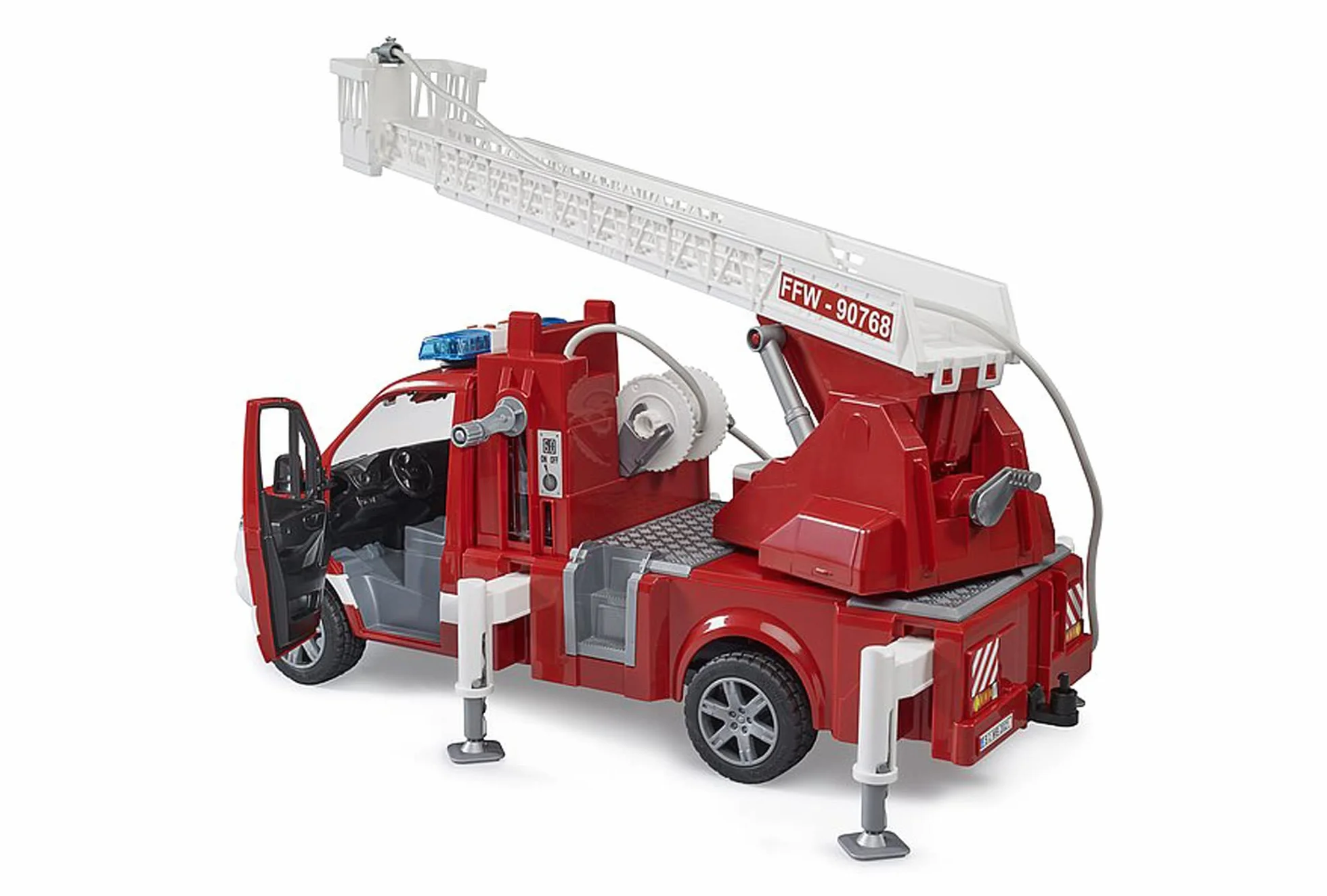 Bruder 02673 Mercedes-Benz Sprinter Straż Pożarna 1:16 Pojazd interwencyjny z obrotową pompą drabinową