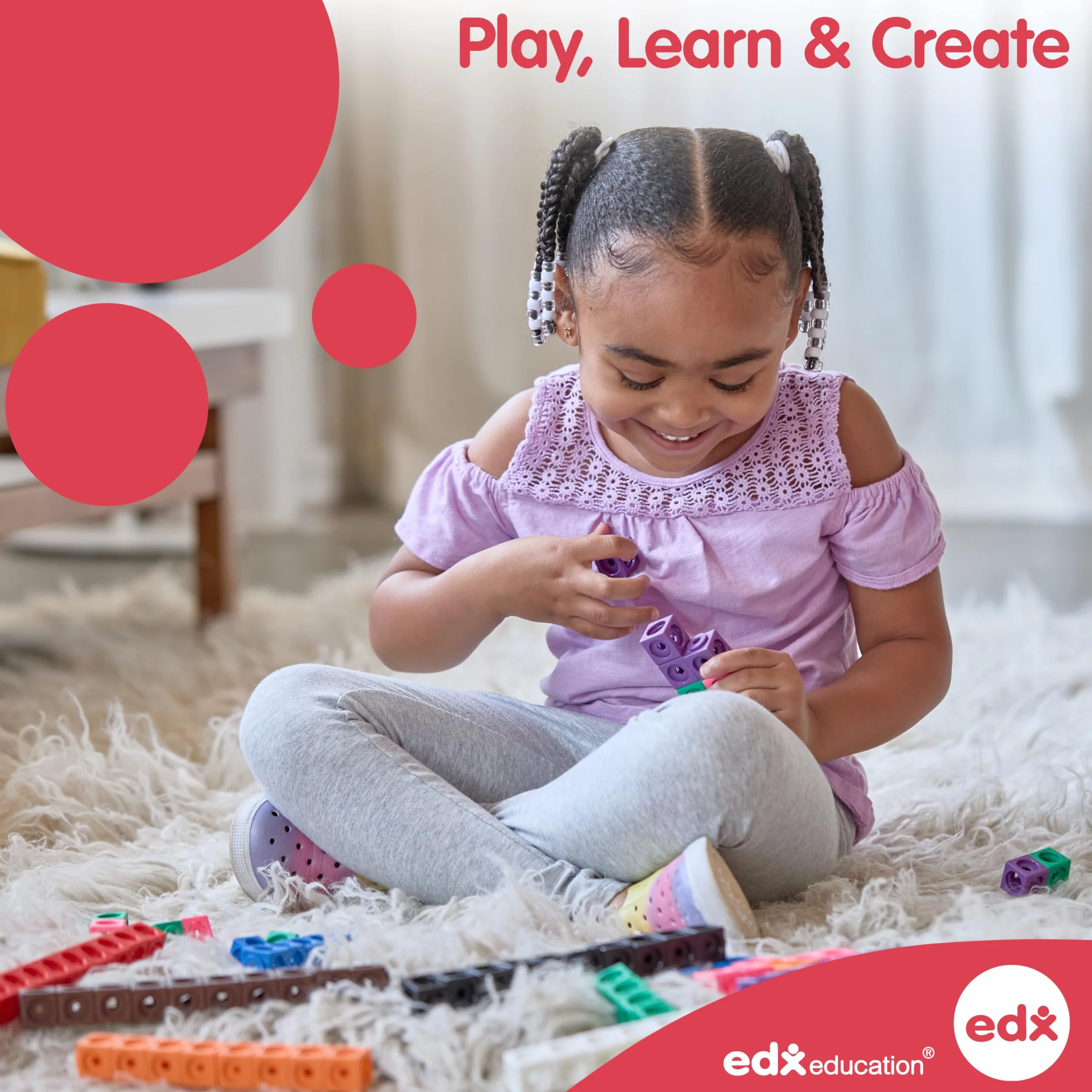 edxeducation Step-a-Trail - 6 Piece Backyard Obstacle Course for Kids - Indoor and Outdoor - Build Coordination and Confidence - Physical and Sensory Play