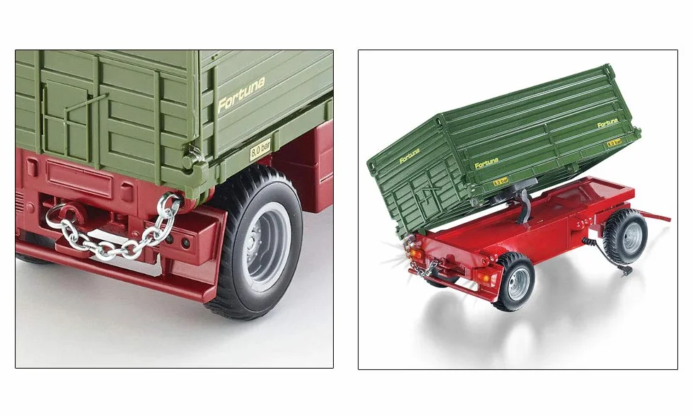 Siku 6781, Model wywrotki obustronnej, 1:32, Zdalnie sterowana, Do łączenia SIKU CONTROL z zaczepem przyczepy, Metal,Tworzywo sztuczne, Zielony