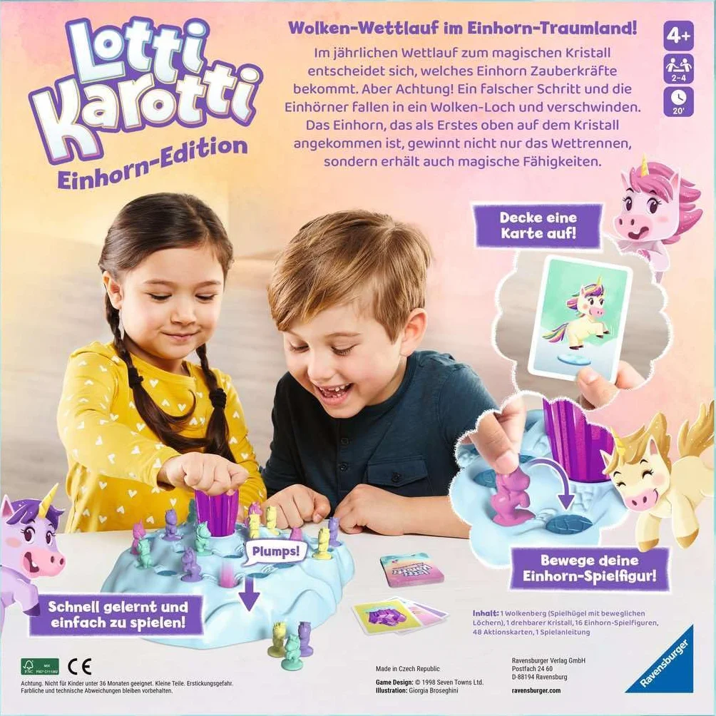 Lotti Karotti - Einhorn Edition - Kinderspiel ab 4 Jahre: Das total verdrehte Einhorn-Rennen!