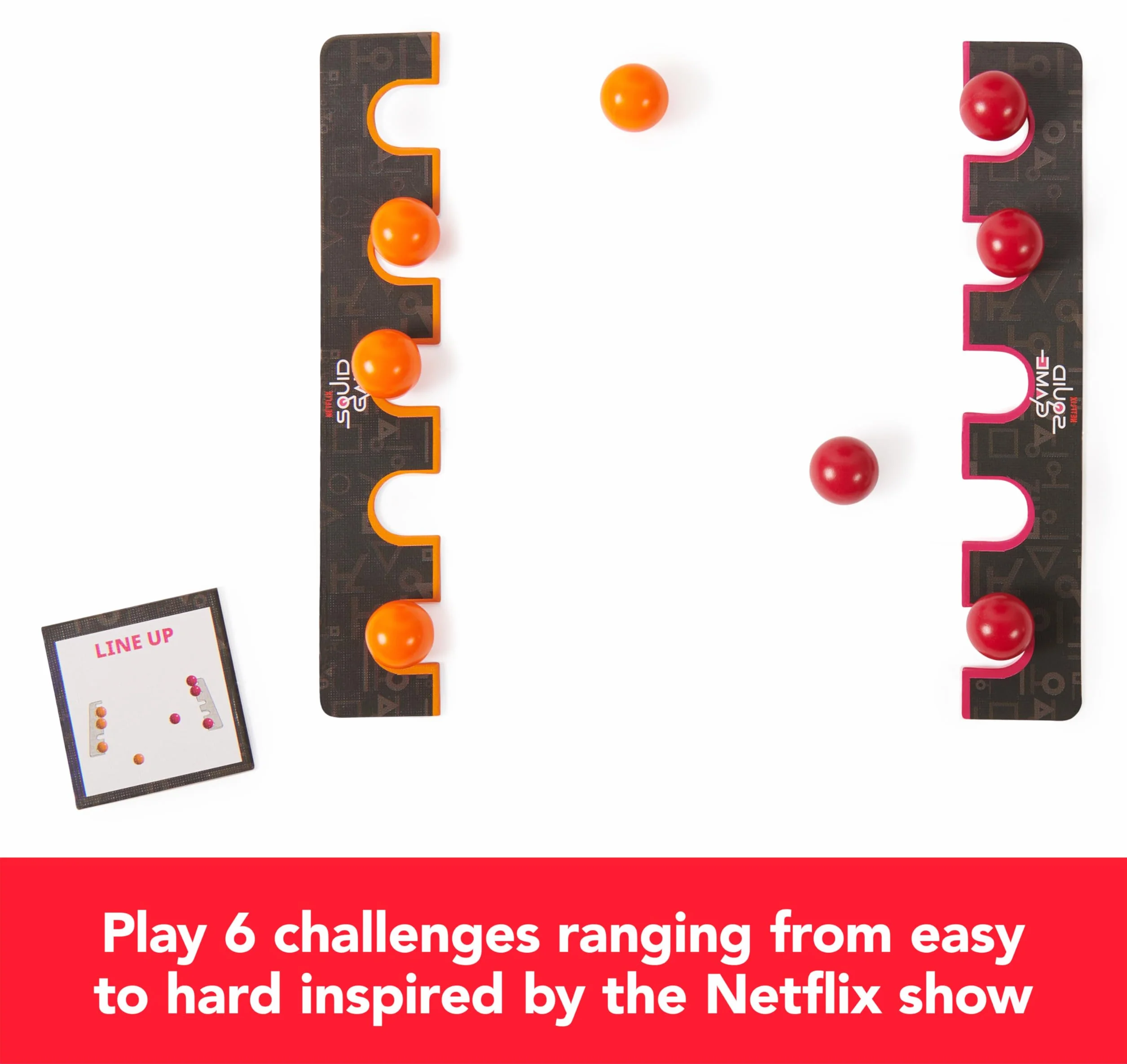 Spin Master Games Netflix Squid Game Marbles gra dla 2 graczy inspirowana serialem | dla dorosłych | zabawa | rodzina | impreza | dla dorosłych i nastolatków od 18+
