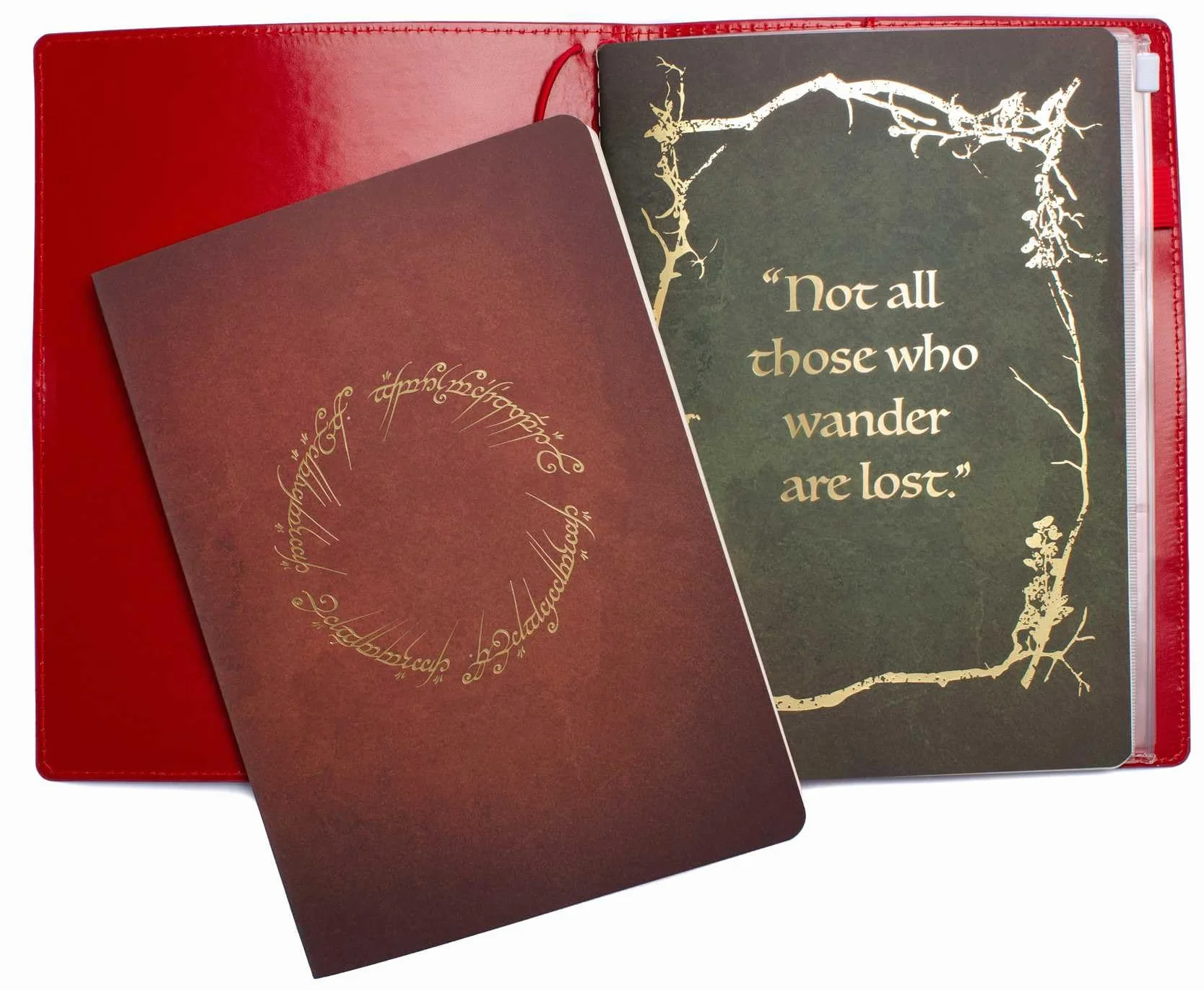 The Lord of the Rings: Red Book of Westmarch Traveler's Notebook Set: (Refillable Notebook)