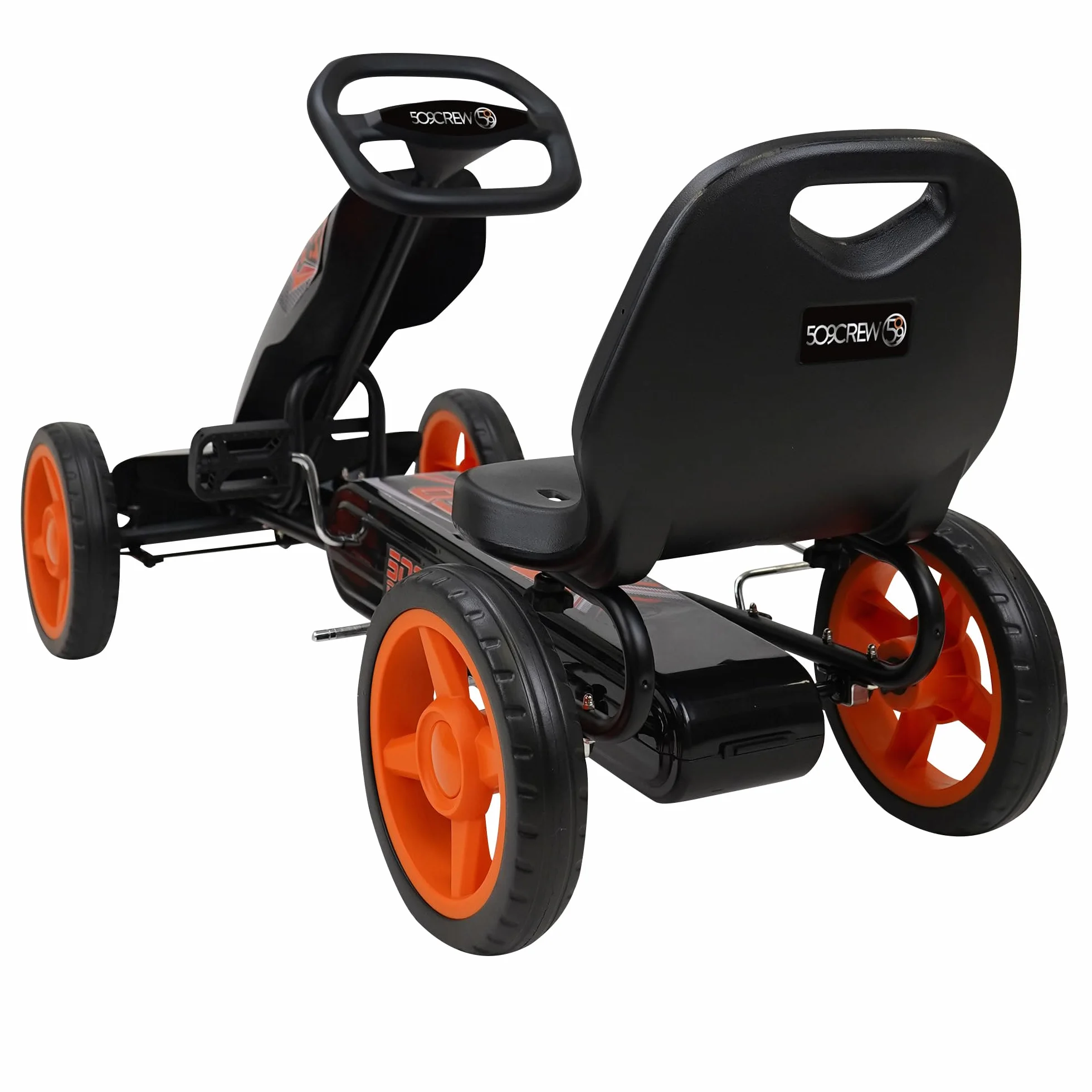 Crew XSpeed gokart pomarańczowy 4-szprychowe koła Ø 25 cm hamulec ręczny od 4 lat