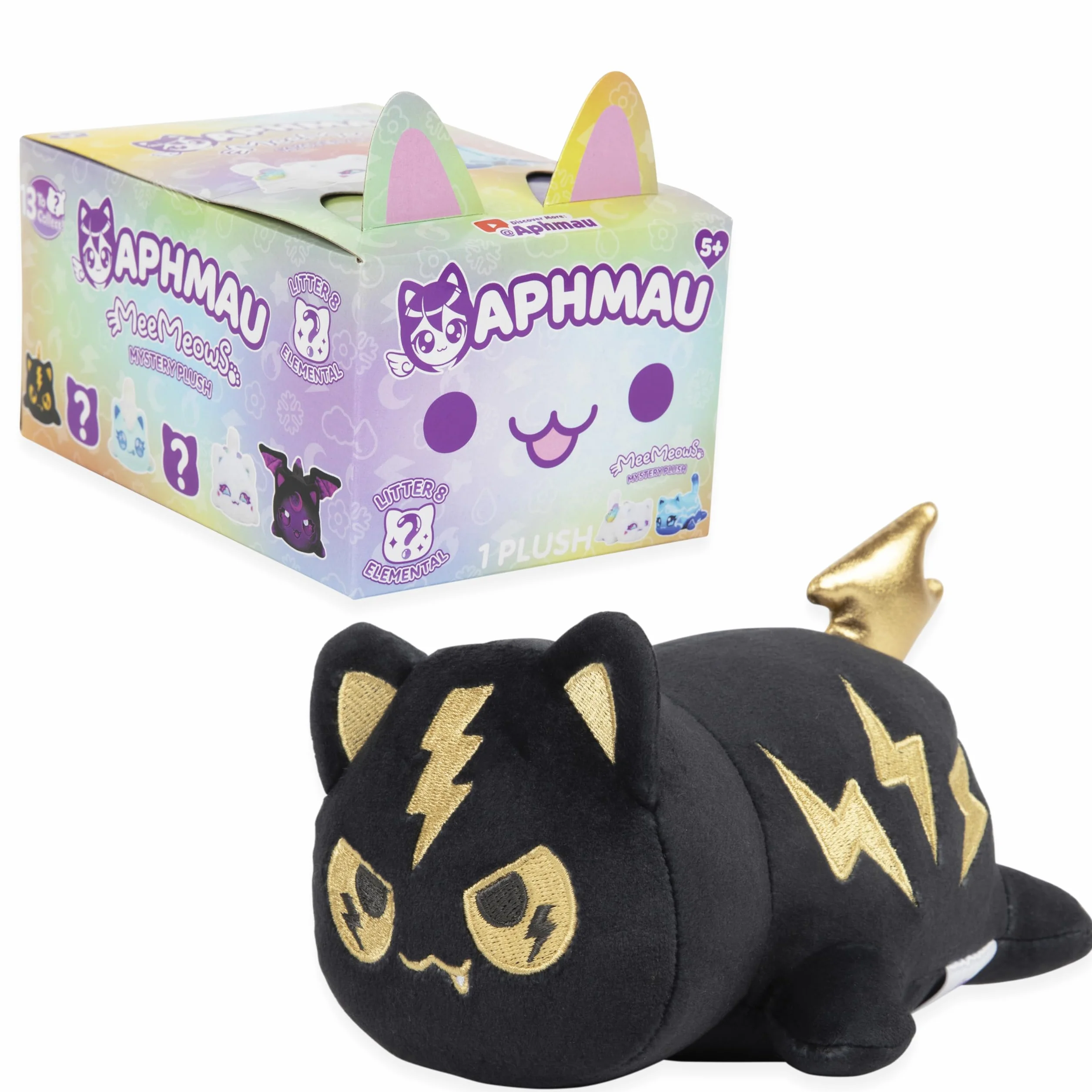 Aphmau MeeMeow Mystery Plush 15.2 cm – seria 8, kanał gier YouTube Minecraft, Blind Box, 1 z 8 możliwych, zabawny element MeeMeows inspirowany Minecraftem, oficjalny produkt