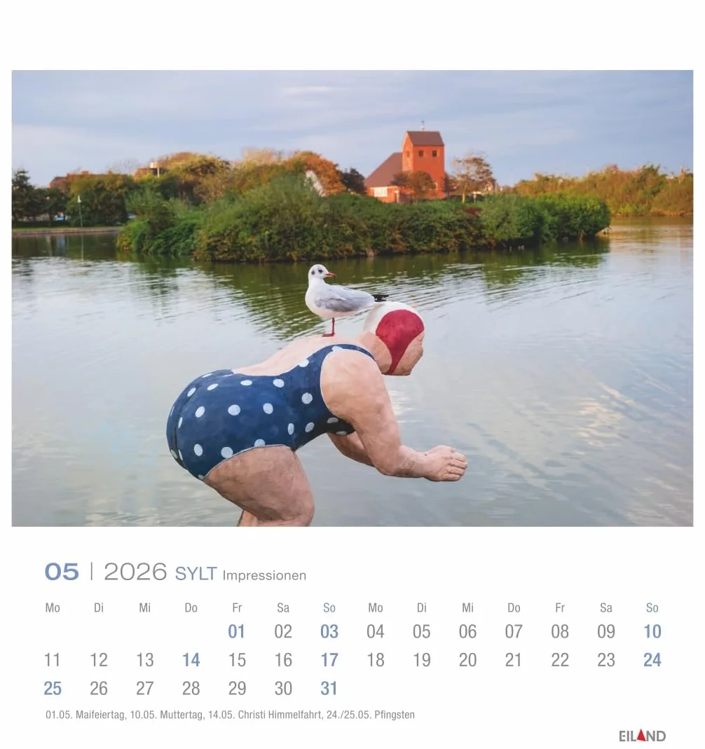 Sylt Impressionen Postkartenkalender 2026: Die schönsten Seiten der Insel in einem kleinen Kalender zum Aufstellen oder Aufhängen. Fotokalender mit monatlichen Postkarten zum Sammeln und Verschicken.