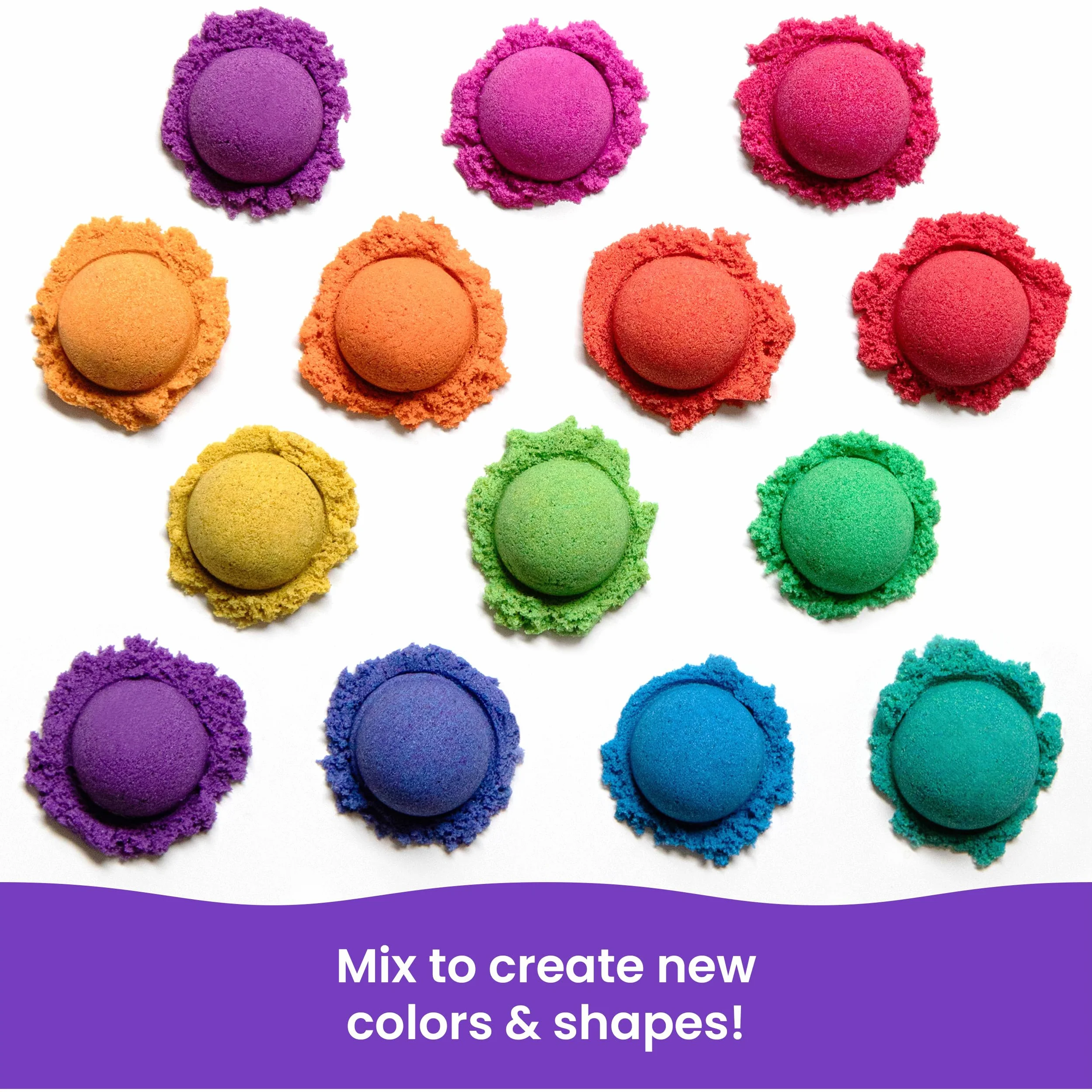 Kinetic Sand, Zamek, piasek kinetyczny z foremkami, 10 kolorów, dla dzieci od 3 lat