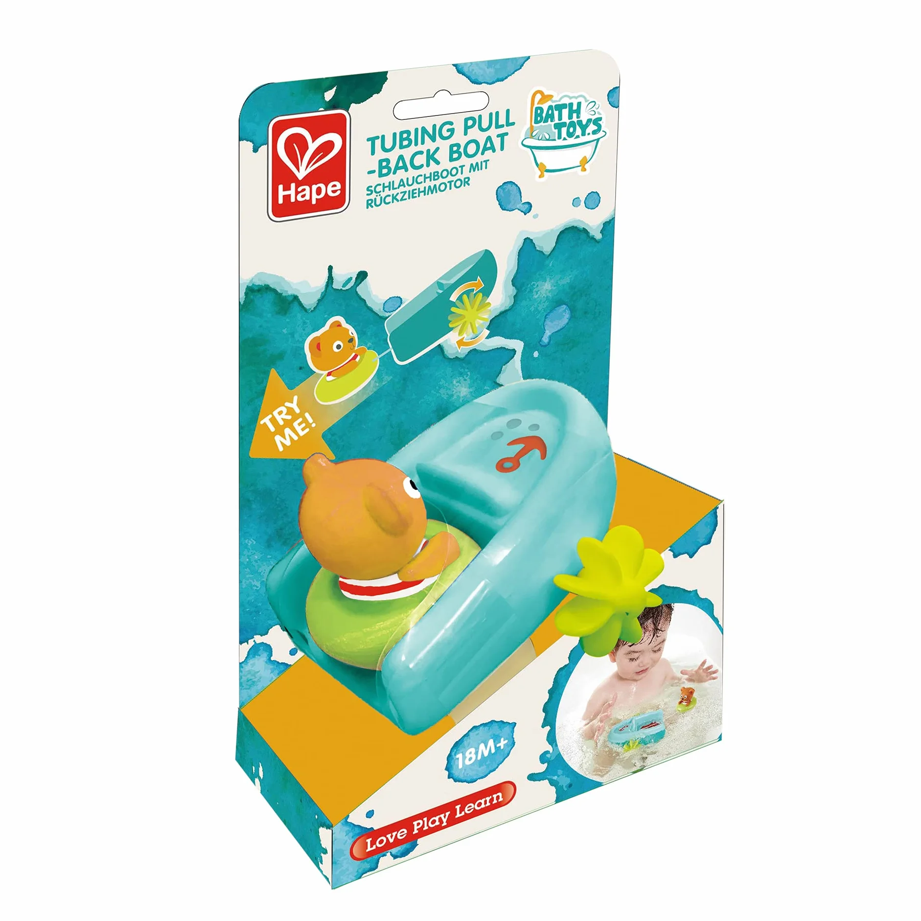 Hape - Schlauchboot mit Rückziehmotor