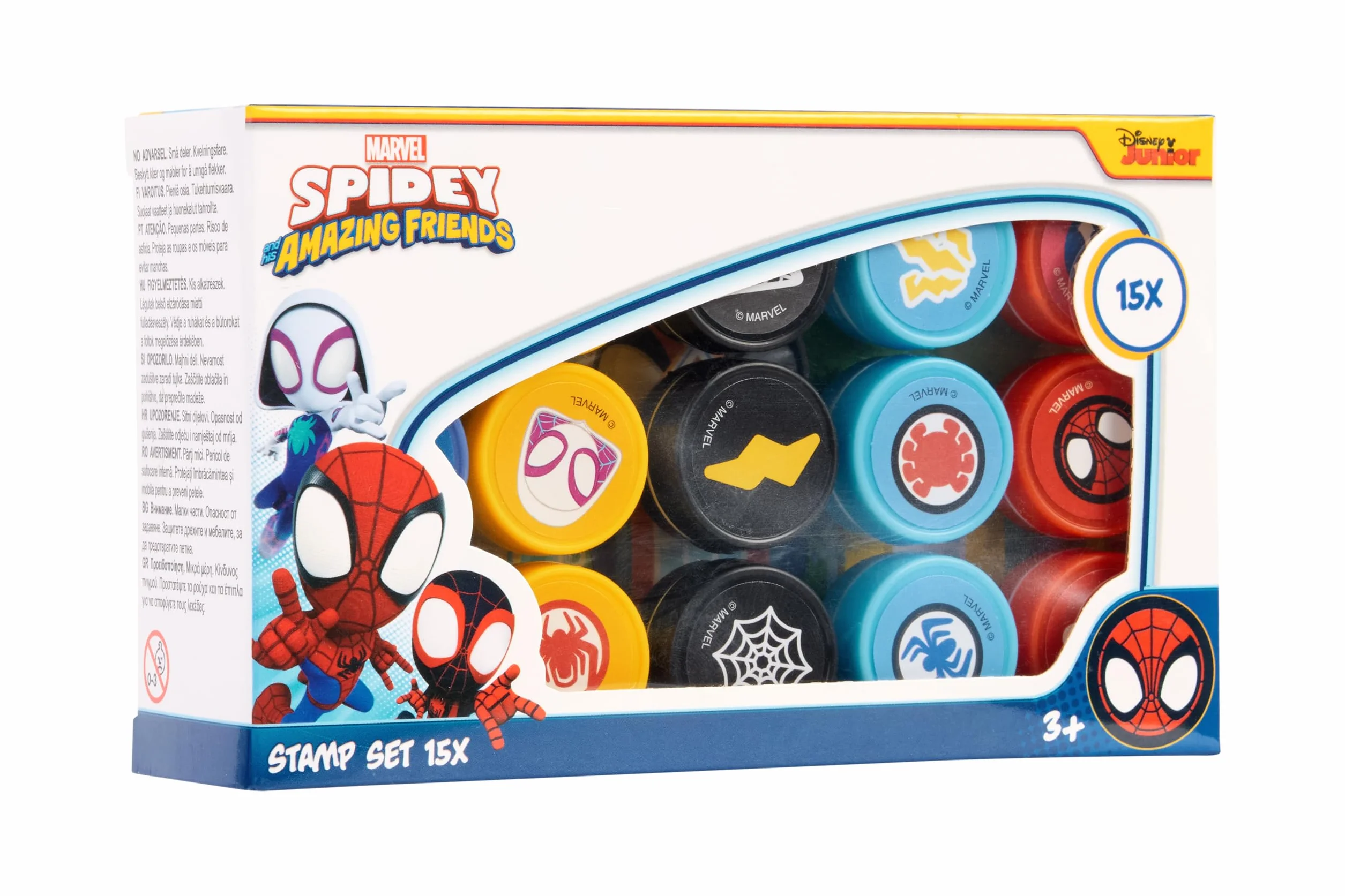 Disney Store Spidey und Seine Super-Freunde zestaw pieczątek dla dzieci 15 zabawek do stempli Marvel od 3 lat