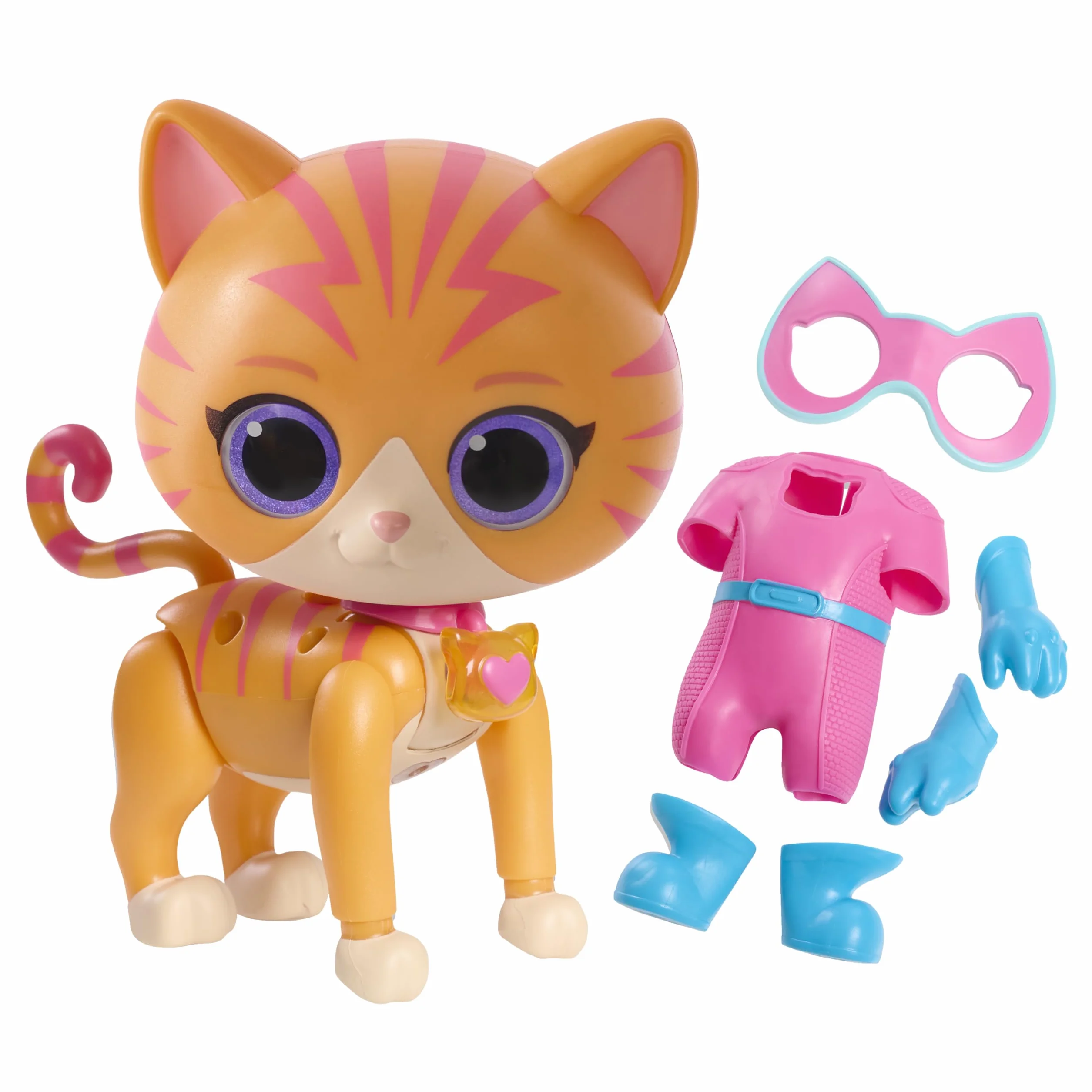 Just Play Disney Junior SuperKitties Cat-Tastic figurka świetlna i przekształcane dźwięki dla dzieci 3+