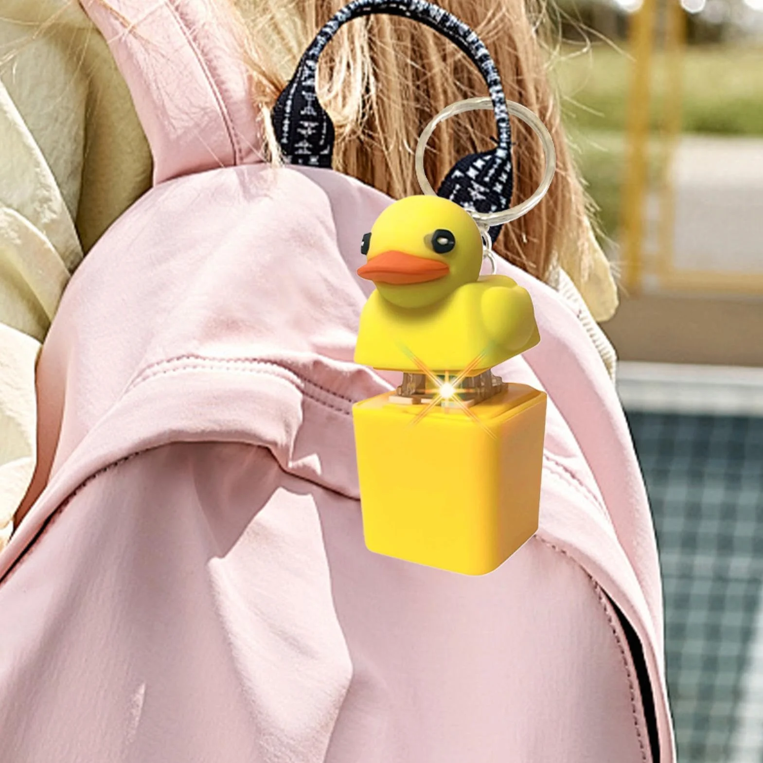 Quacky Duck Fidget Zabawka sensoryczna do redukcji stresu, klawisz klawiatury, nasadki na klawiaturę, zabawka łagodząca niepokój, klik fidget click, brelok do kluczy, redukcja stresu, piszcząca