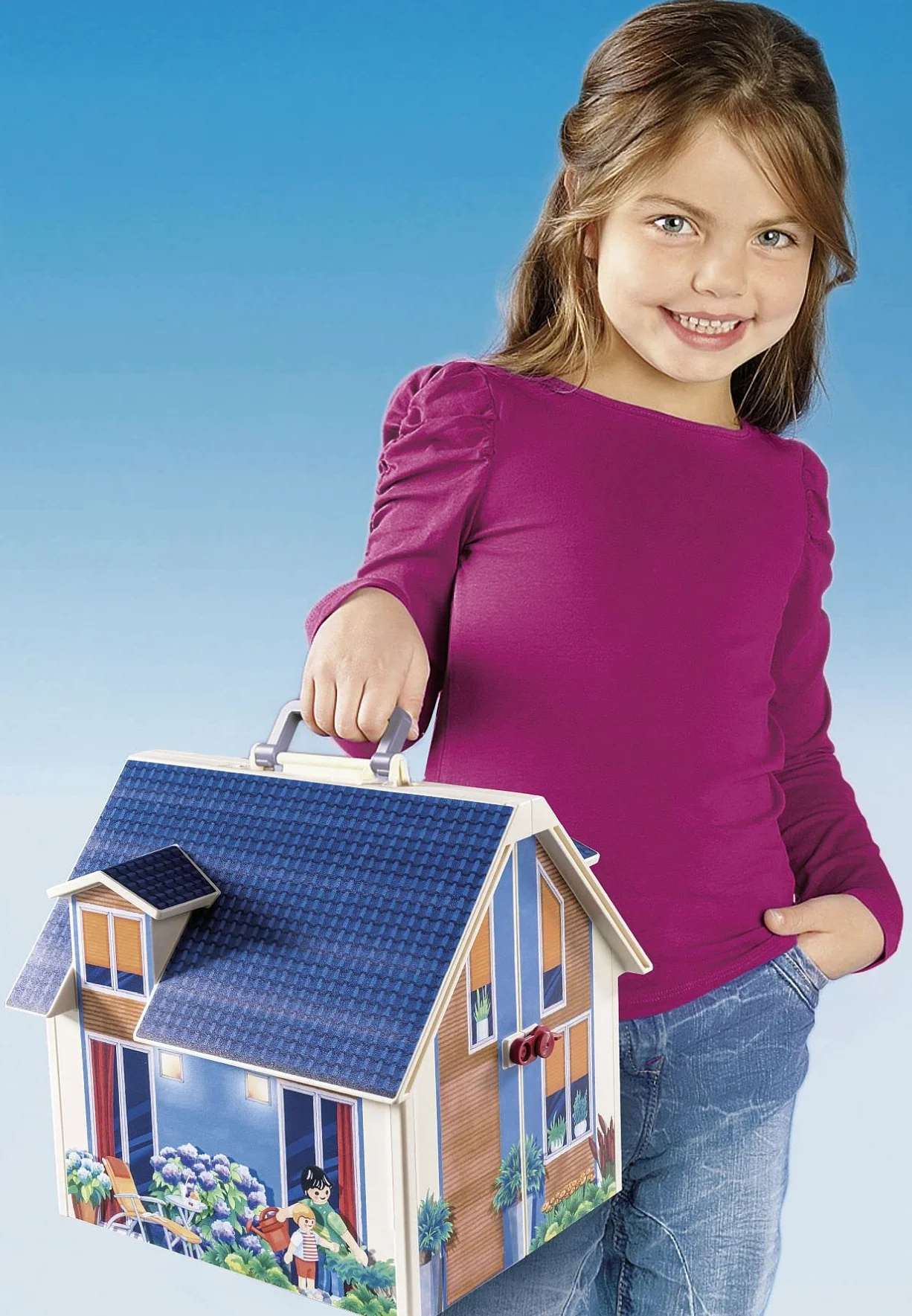PLAYMOBIL Dollhouse 70985 Przenośny domek dla lalek, do złożenia i zabrania ze sobą, z wieloma dodatkami, od 4 lat