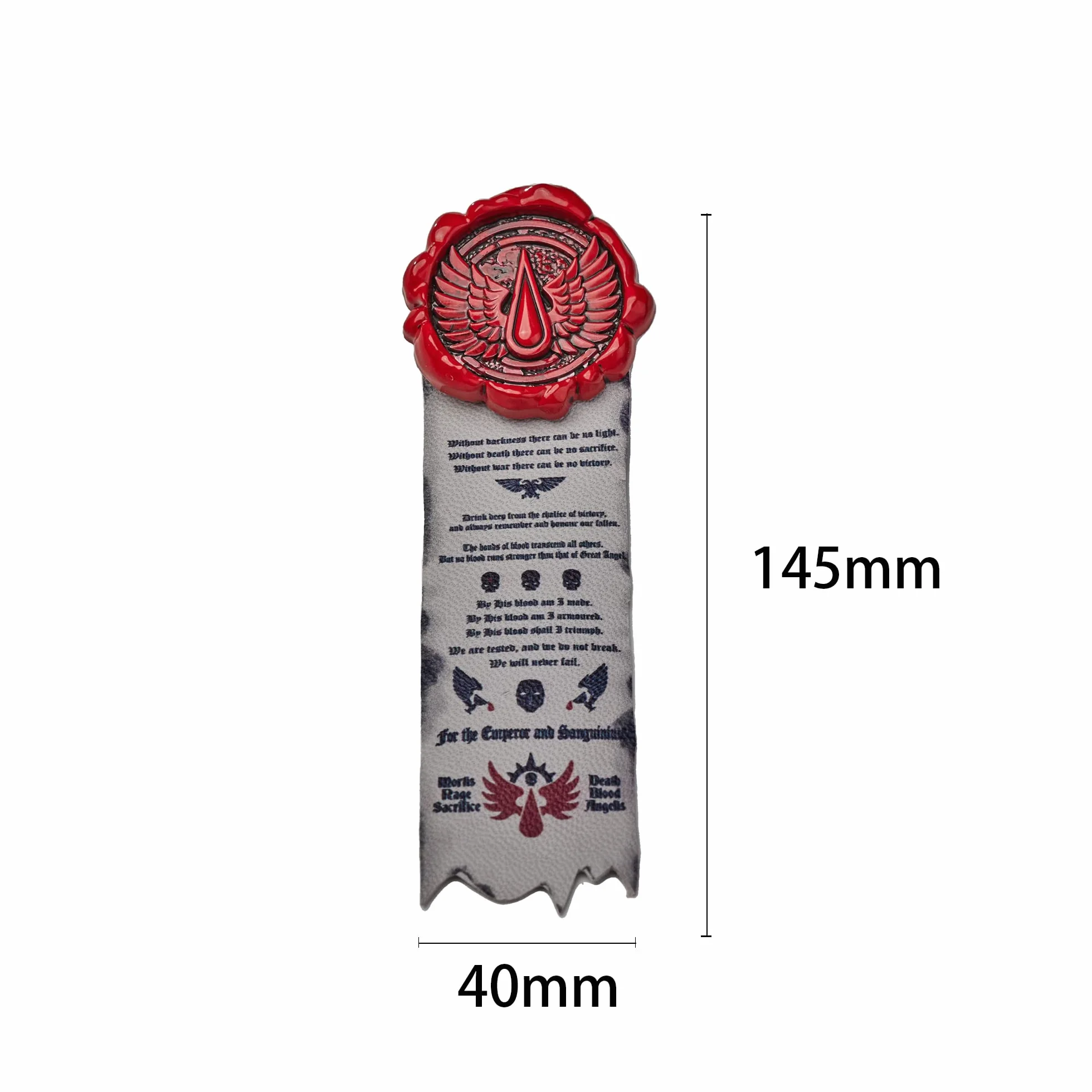 Starforged Warhammer License Merch Purity Stamp 40k Blood Angel Pin Badge/Sticker 1, Cynk