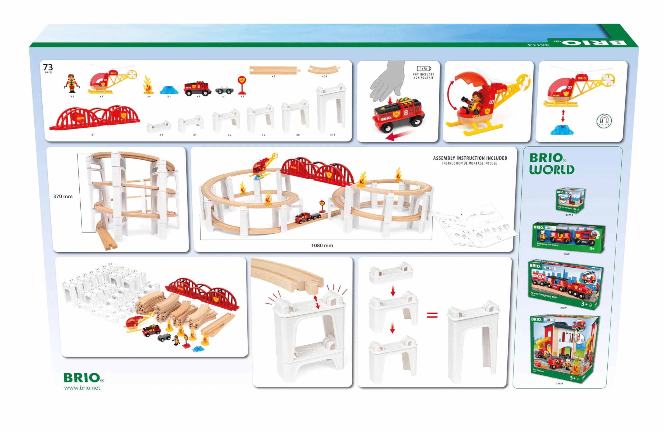 BRIO World - 36114 Großes Spiralenset| Spielzeuglok-Set für Kinder ab 3 Jahren