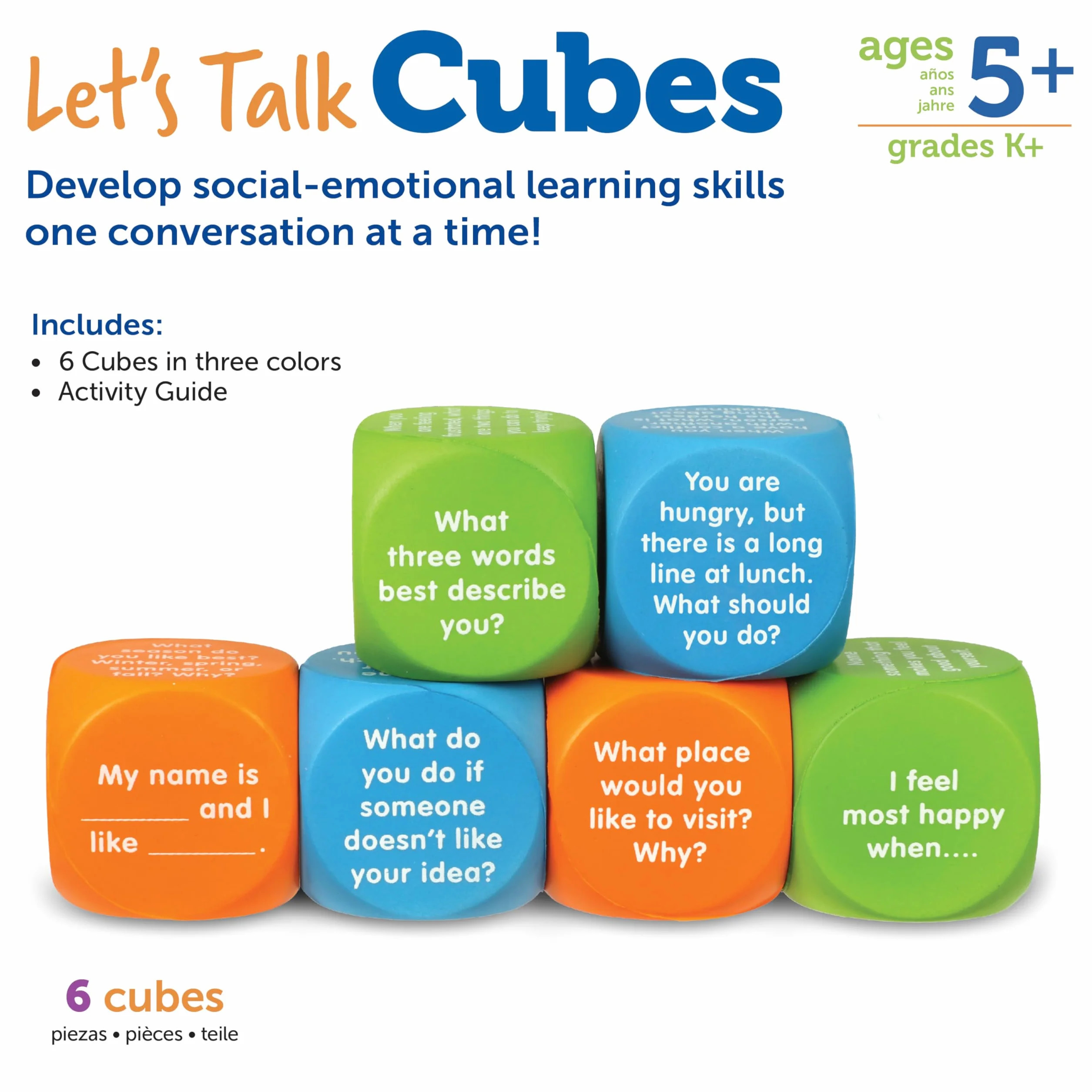 Learning Resources Let's Talk 6 Kostki Zestaw