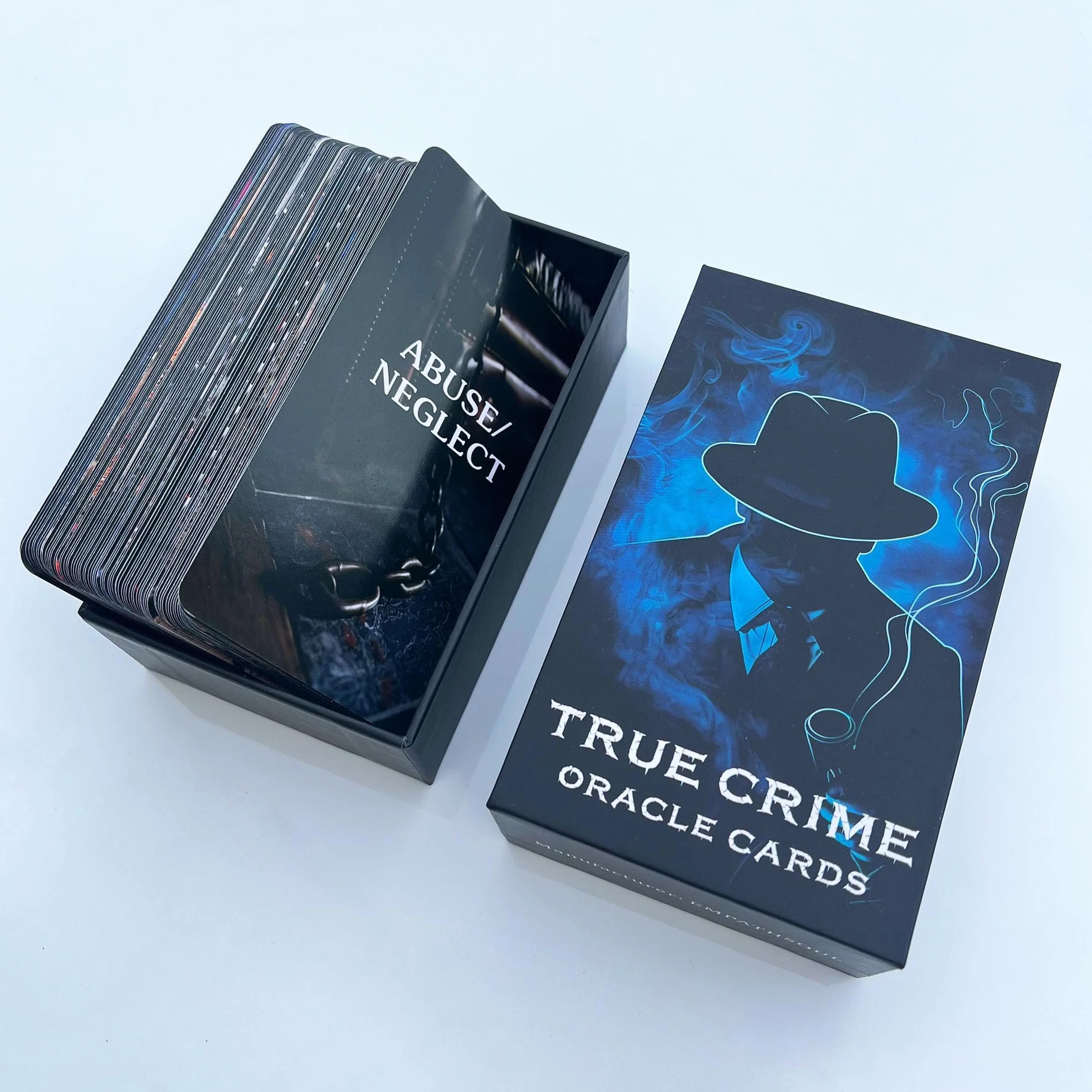 True Crime Clues Karty Oracle, Conspiracy Oracle Deck, 80 kart Oracle Cards dla początkujących, zabawki do wróżenia