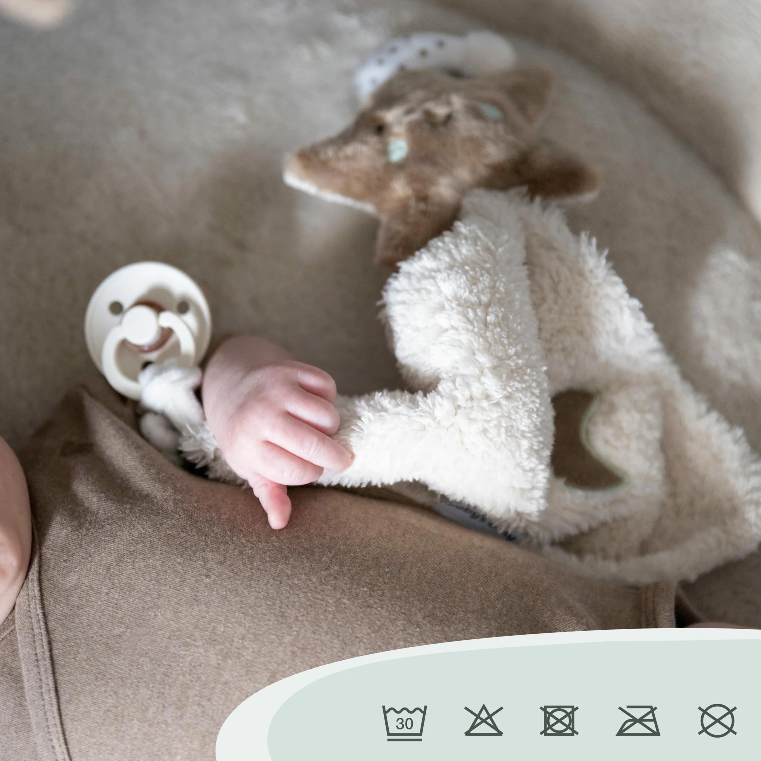 Baby's Only - Przytulanka Heaven - Kocyk Przytulny dla Niemowląt - Ściereczka na Smoczek - Pluszowa Zabawka w Kształcie Gwiazdki - Kocyk Miękki dla Chłopców i Dziewczynek - Clay/Warm Linen