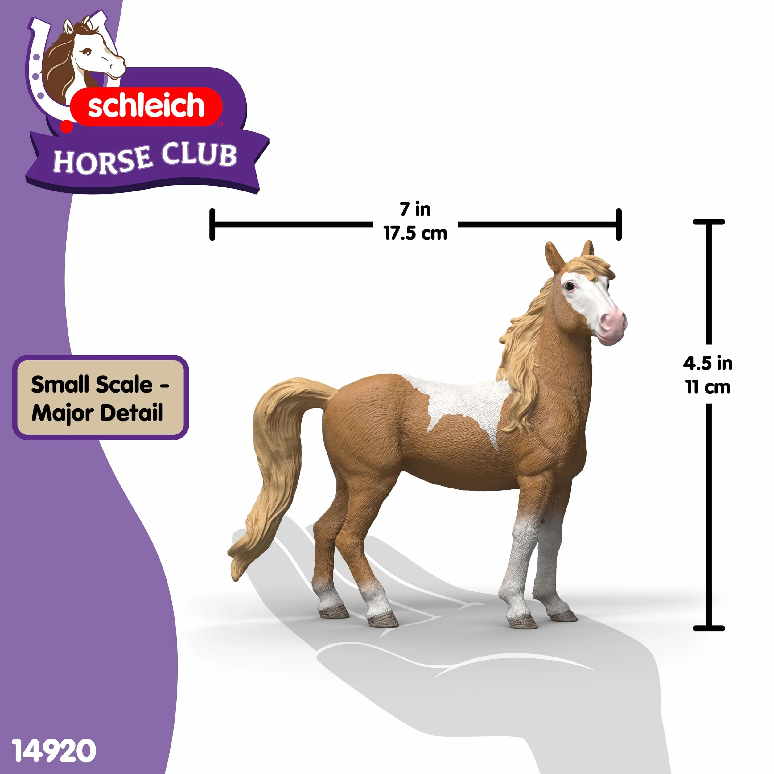 Schleich HORSE CLUB Klacz Mustang 14920 Figurka Konia Zabawka od 5 lat 17 x 4 x 11 cm