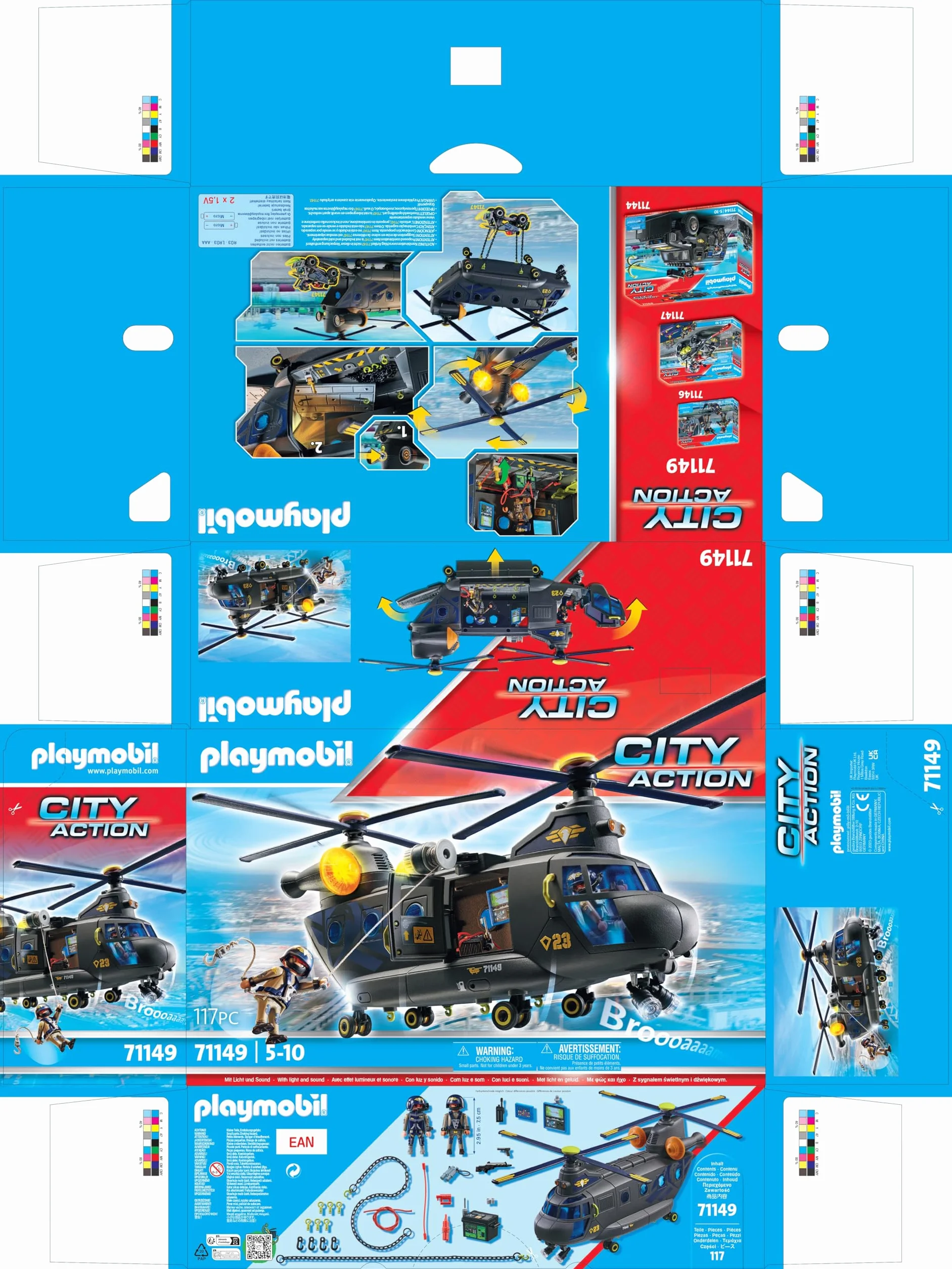 PLAYMOBIL City Action 71149 Śmigłowiec Ratunkowy Jednostki Specjalnej, od 5 Lat