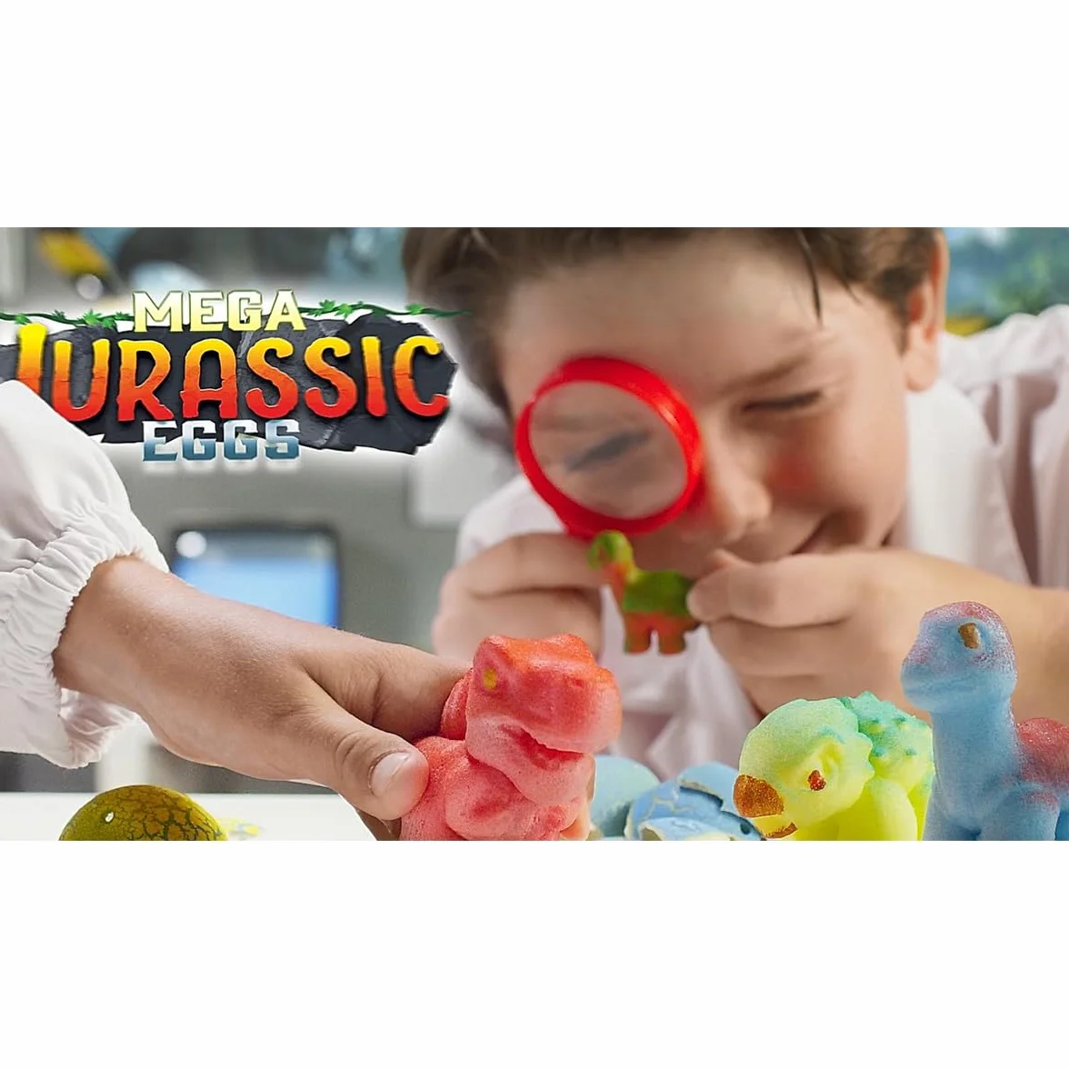 #sbabam Funny Box Mega Jurassic Eggs, zabawka od 3 lat, 3 sztuki, zabawka dinozaura dla dzieci urodzonych z magicznych jaj – idealna jako prezent dla dziecka
