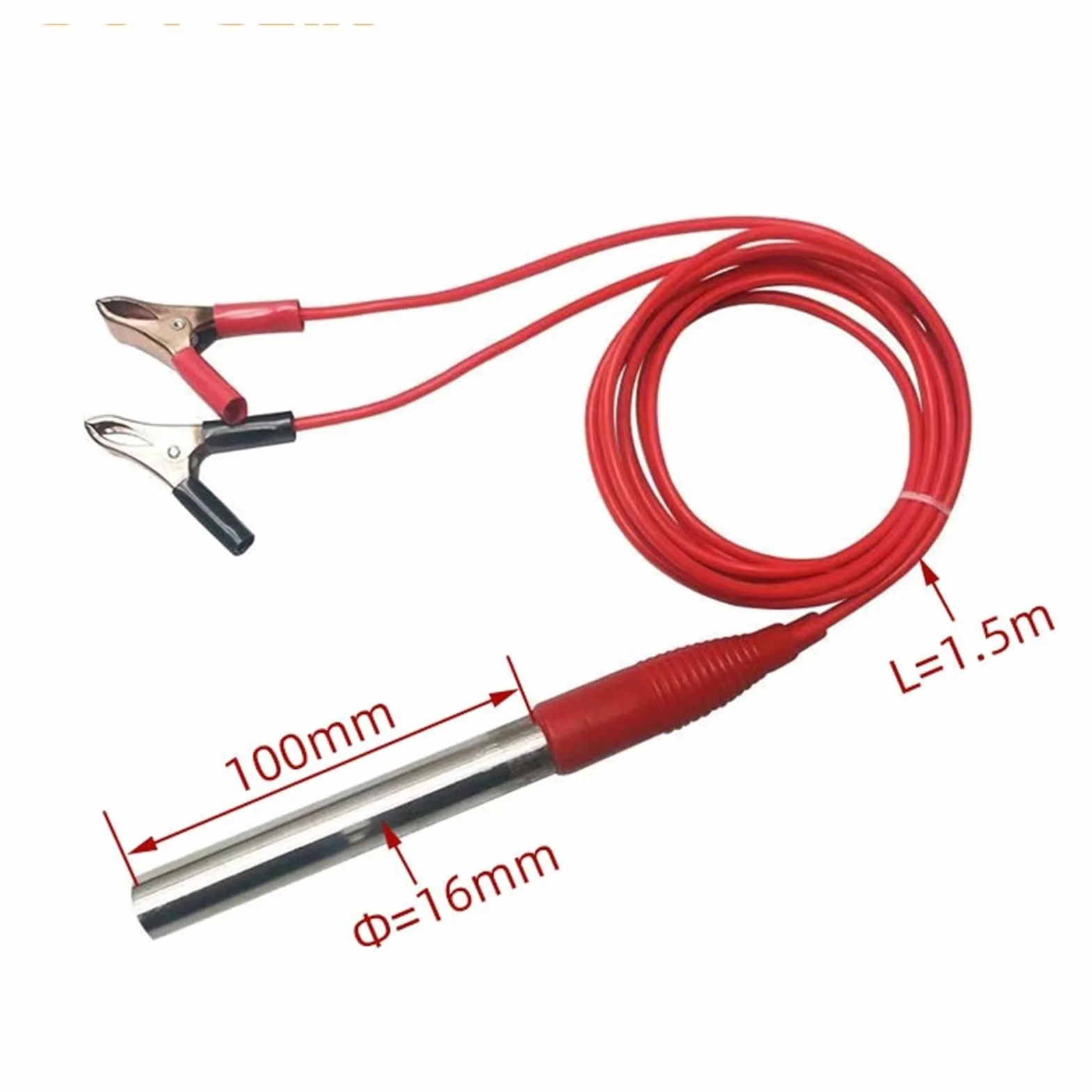 Grzałka, 12V DC Podgrzewacz Wody Z Wkładem Grzewczym Z Zaciskiem Krokodylkowym 150 W 200 W 300 W Stal Nierdzewna Przenośny Podgrzewacz Zanurzeniowy(12V 200W)