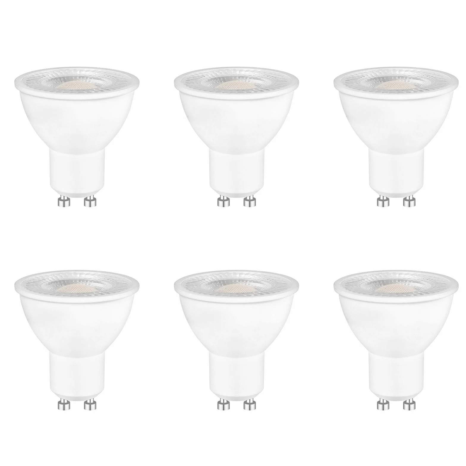 Caldarax 6 sztuk żarówek LED GU10, naturalna biel, 4000 K, GU10 reflektor 5 W, zamiennik żarówek halogenowych 50 W, 500 lumenów, kąt świecenia 120°, MR16 230 V, bez możliwości ściemniania