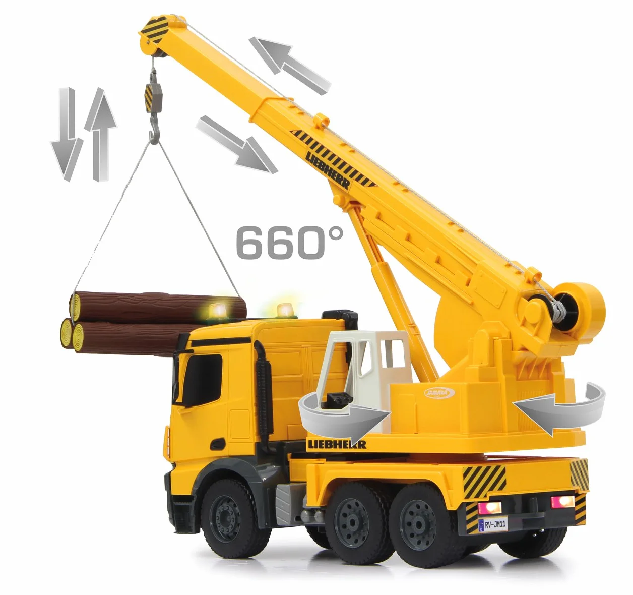 Jamara - 405034 - Żuraw olbrzymy - Mercedes Liebherr - 2,4 GHz - Skala 1/20 - Żółty