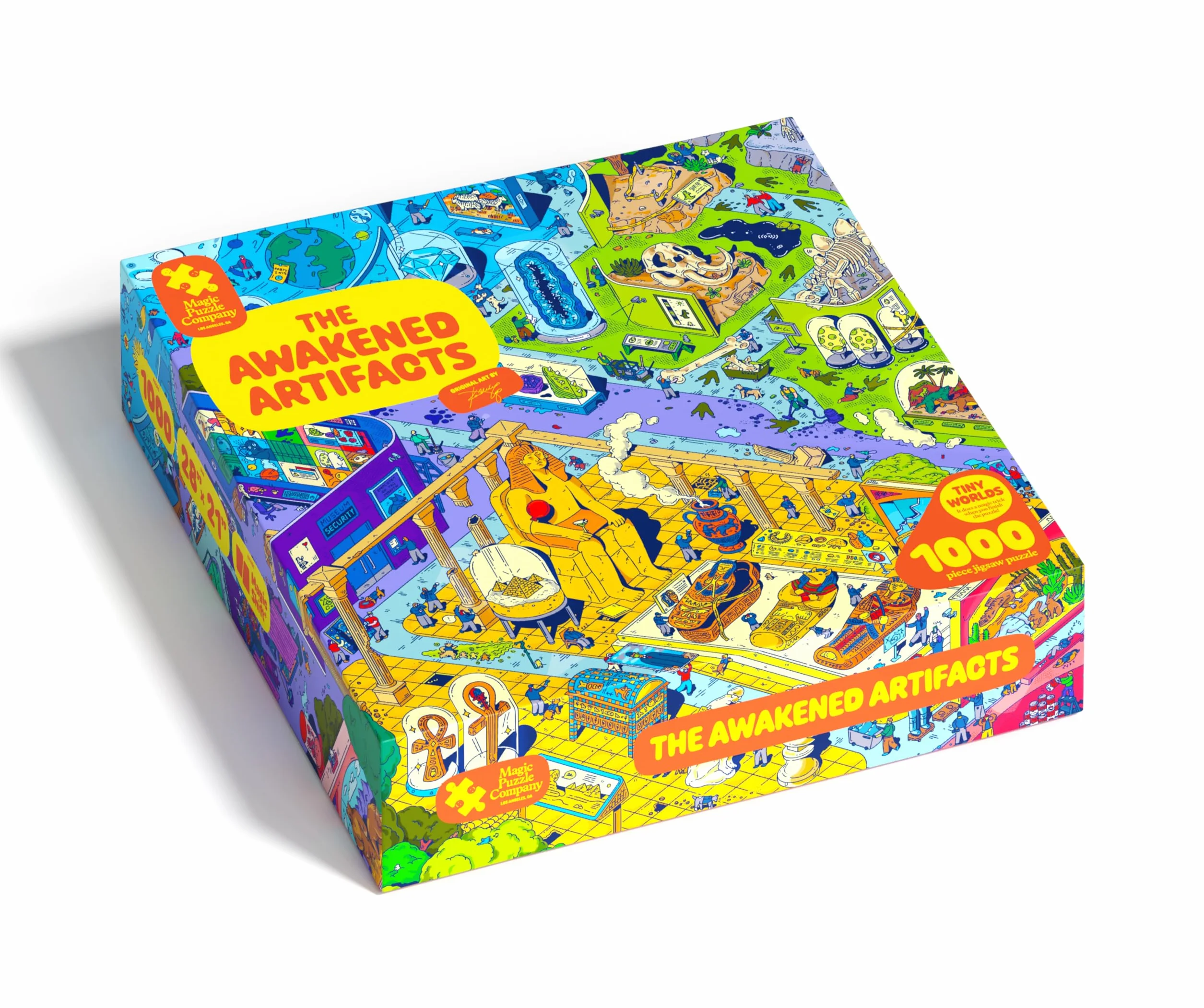 Magic Puzzle Company Zestaw 3 układanek z serii czwarta: Big Rock City, The Awakened Artifacts i The Peckish Pirates, 1000-elementowe puzzle