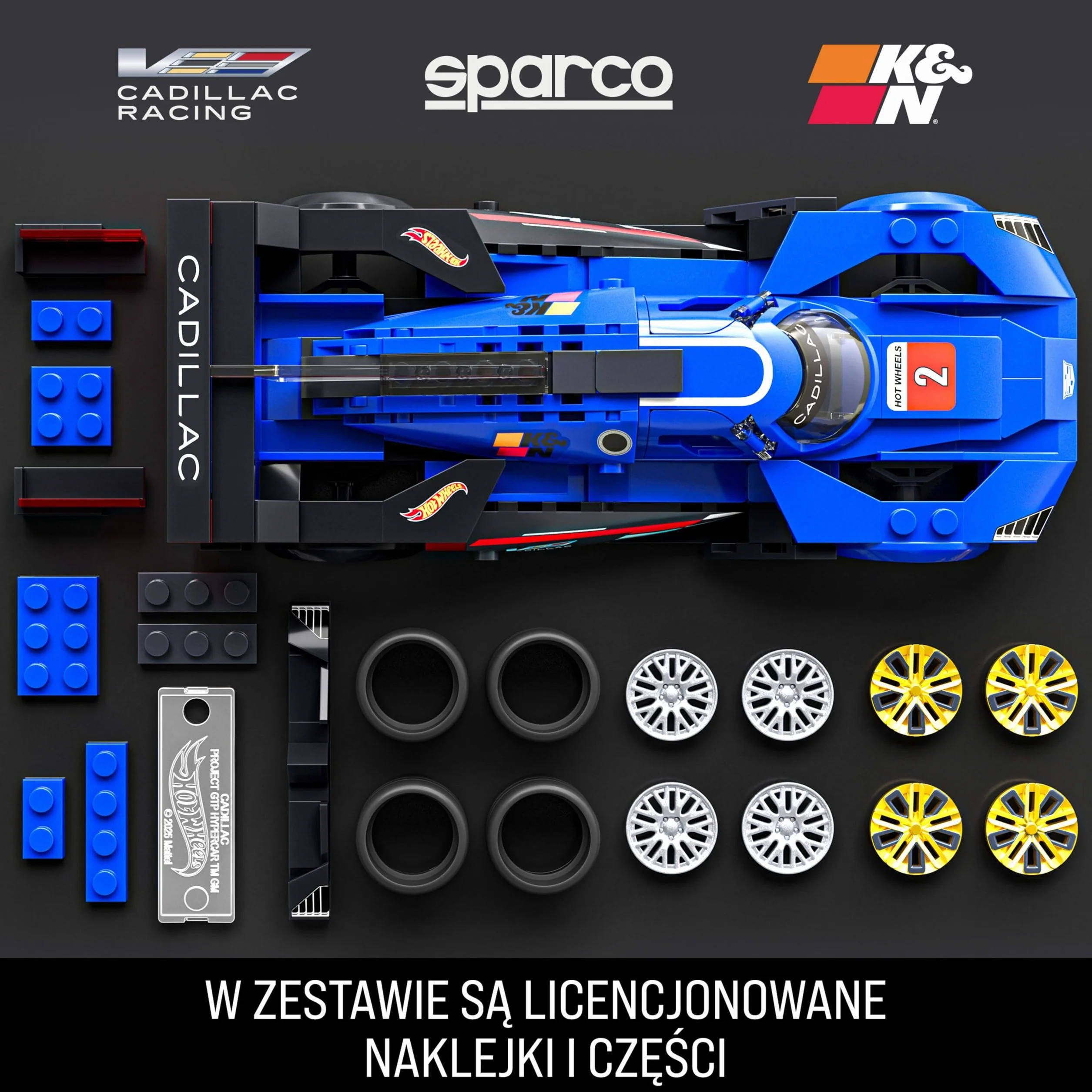 Mattel Brick Shop Hot Wheels Cadillac Project GTP Hypercar Zestaw Konstrukcyjny 236 Elementów JFR89