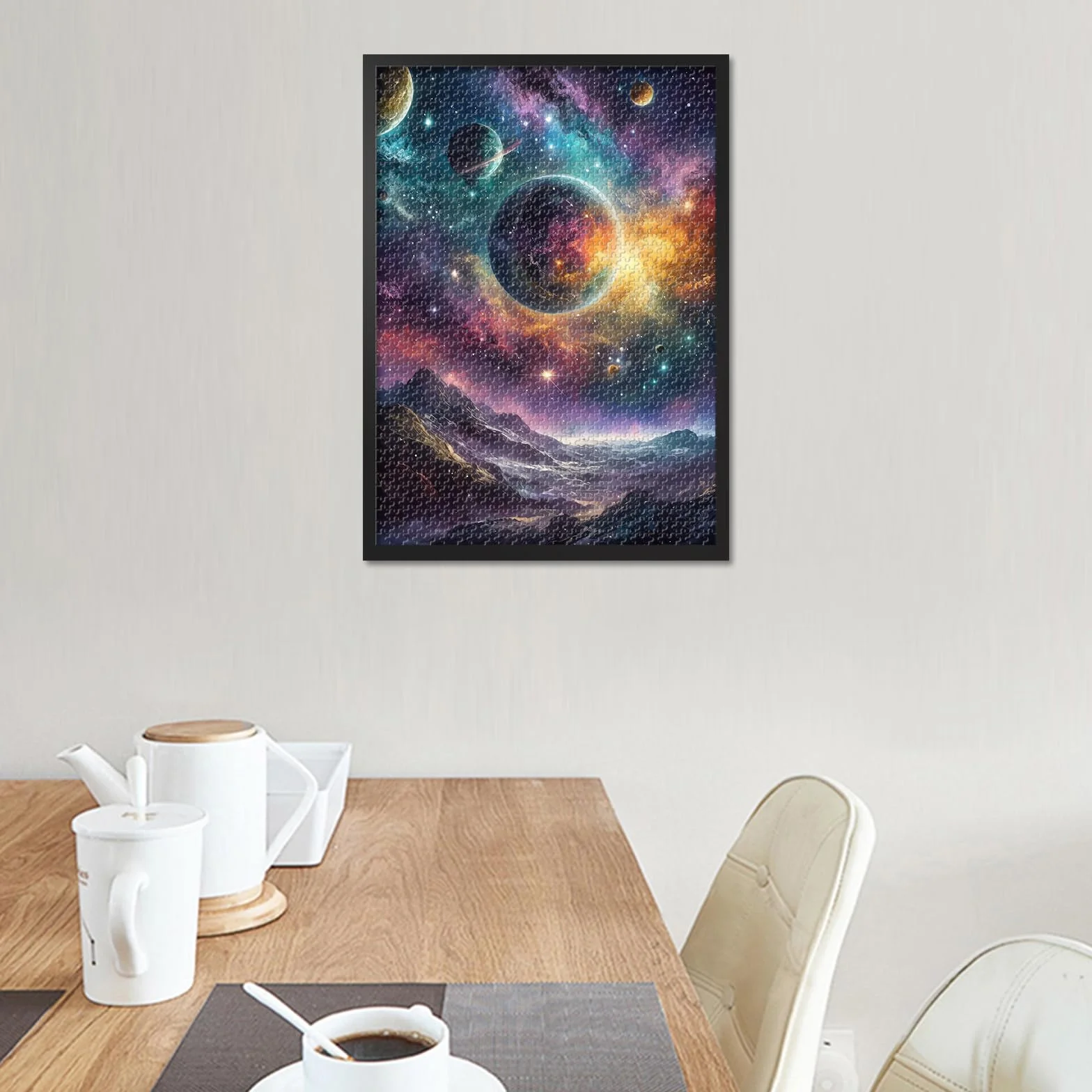 Puzzle planet dla dorosłych, 1000 elementów – Galaxy Hard wymagające puzzle rodzinne, 70 x 50 cm, puzzle Droga Mleczna, puzzle dla kobiet, dekoracja mieszkania (seria Wszechświat)