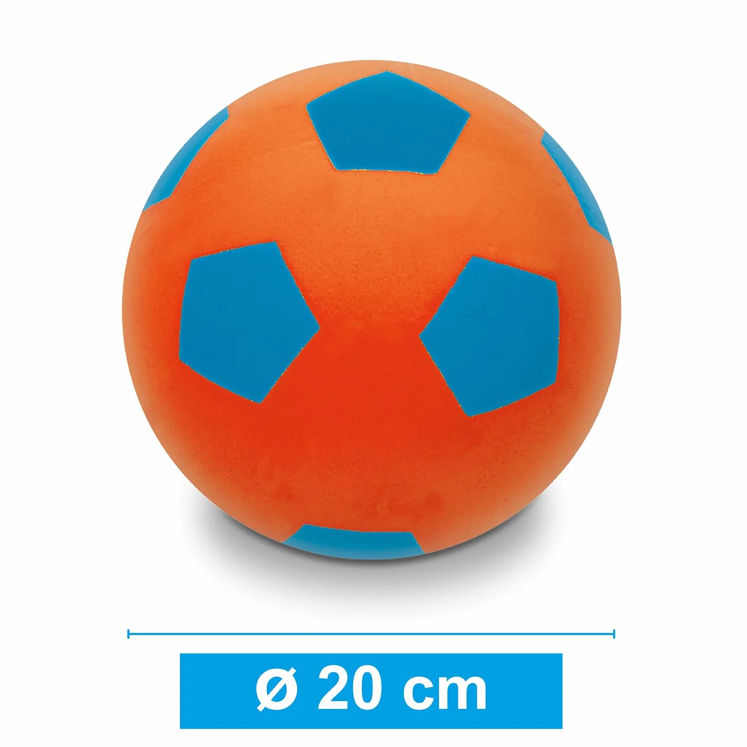 Mondo Toys – Soft Fluo Ball 200 – gąbka o średnicy 20 cm – 1 miękka piłka – różne kolory – 07926
