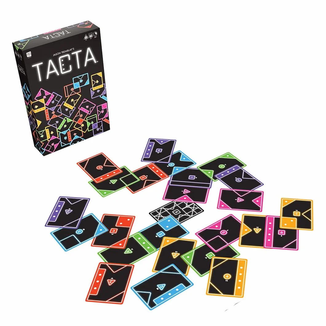 USAopoly | TACTA Multilingual | Strategiczna Gra Karciana, Obróć Przewróć Ustaw, Stale Rosnąca Plansza, Wielojęzyczne Zasady | 2 Do 8 Graczy | 20 Plus Minut