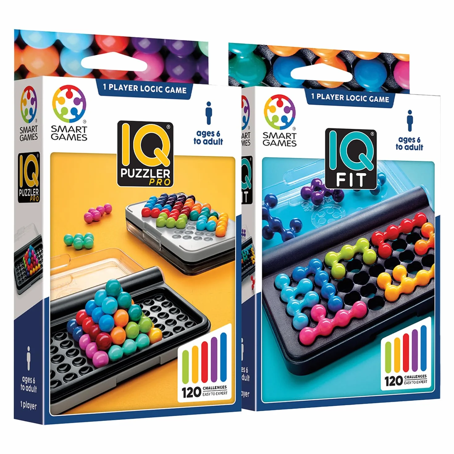 Ludilo Smart Games - Iq Puzzler Pro + Iq Fit | Dorosłe Puzzle I Puzzle Dzieci | Gry Planszowe Dla Dzieci 6 Lat | Gry Edukacyjne 6 Lat | Prezent dla dzieci 6 lat