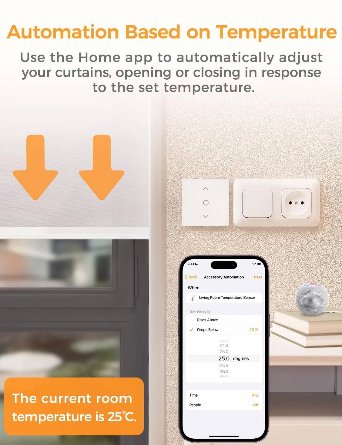 Refoss Przełącznik rolet Wi-Fi z Apple HomeKit, inteligentne sterowanie roletą, Alexa, zegar sterujący z oświetleniem LED, przełącznik żaluzji WiFi, kompatybilny z Siri, Alexa, Google, 1 sztuka