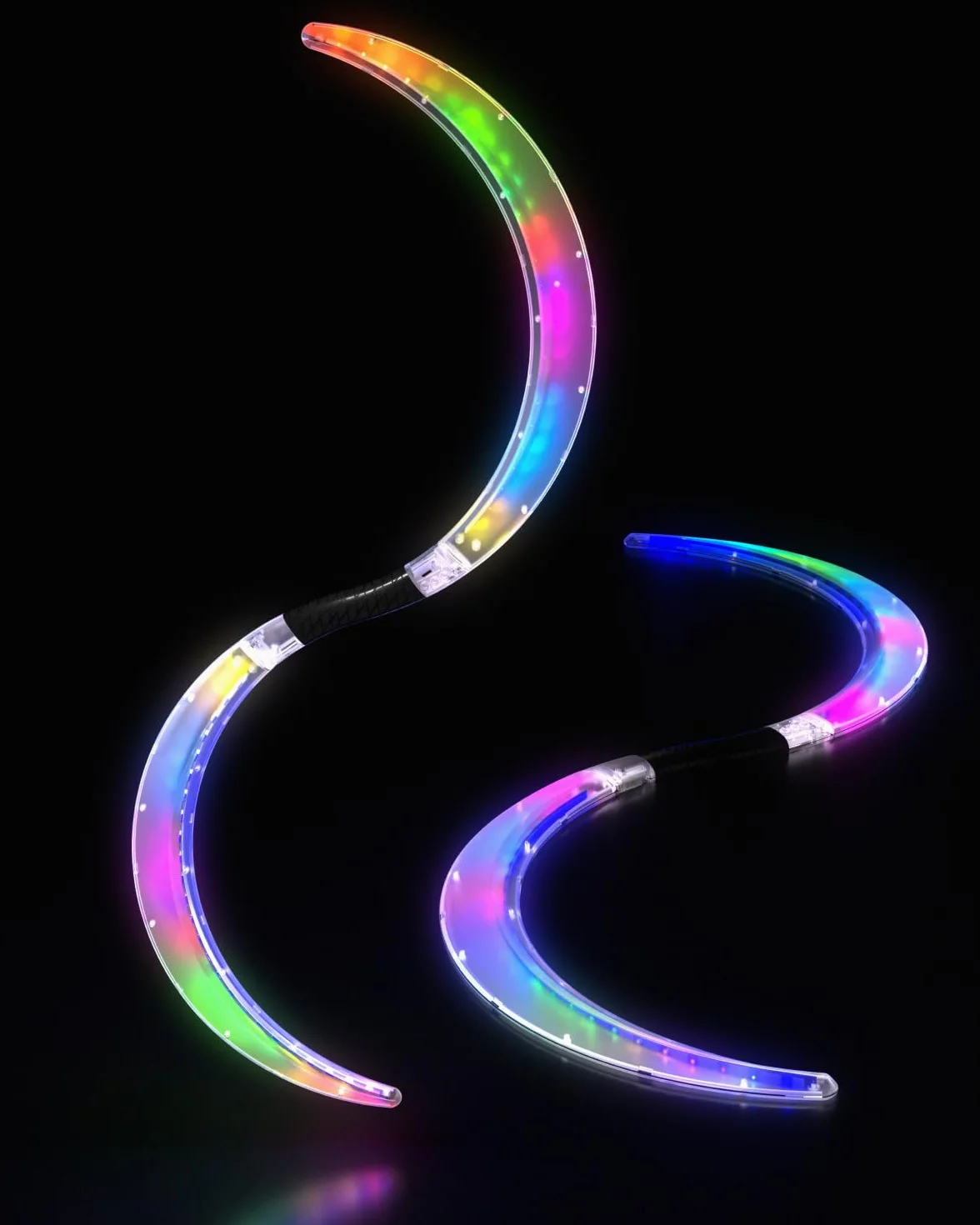 Żonglerskie magiczne laski LED w kształcie