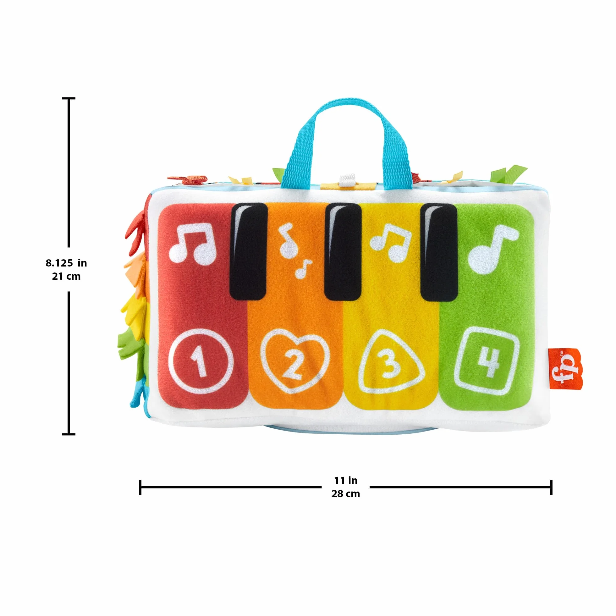Fisher-Price Miękkie pianinko Baw się i kop HND54 Zabawka ze światełkami i muzyką dla niemowląt