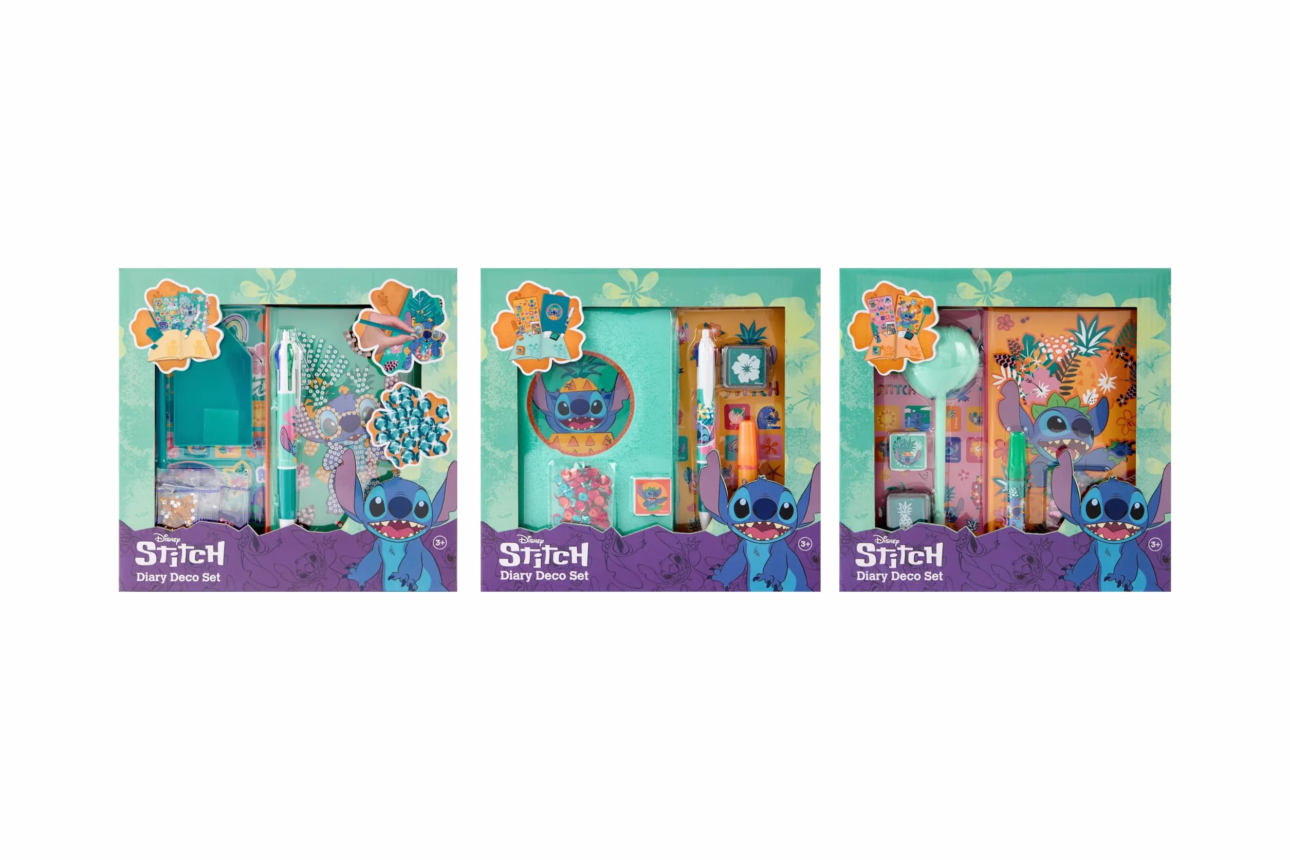 Zestaw do robótek ręcznych z książeczką Stitch | Zestaw do robótek Fluffy dla dzieci od 3 lat | Zestaw do dekoracji DIY z naklejkami, brokatem, stemplami i ołówkami | Zestaw kreatywny dla dziewczynek