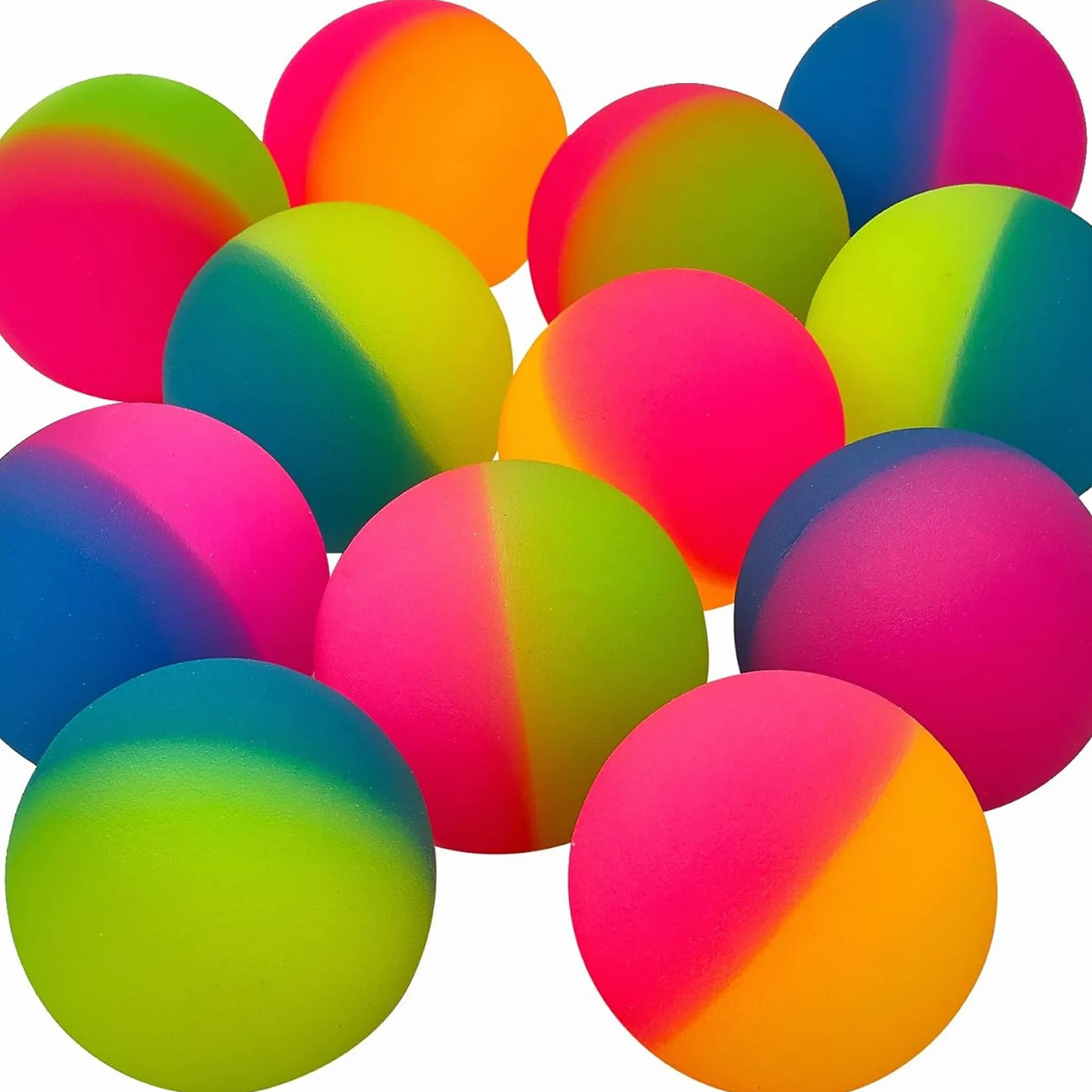 Bedwina Jumbo Super Bouncy Balls - (opakowanie 12) 6 cm kulki dla dzieci w jaskrawych różnych kolorach na przyjęcie urodzinowe i nagrody karnawałowe zbiorcze