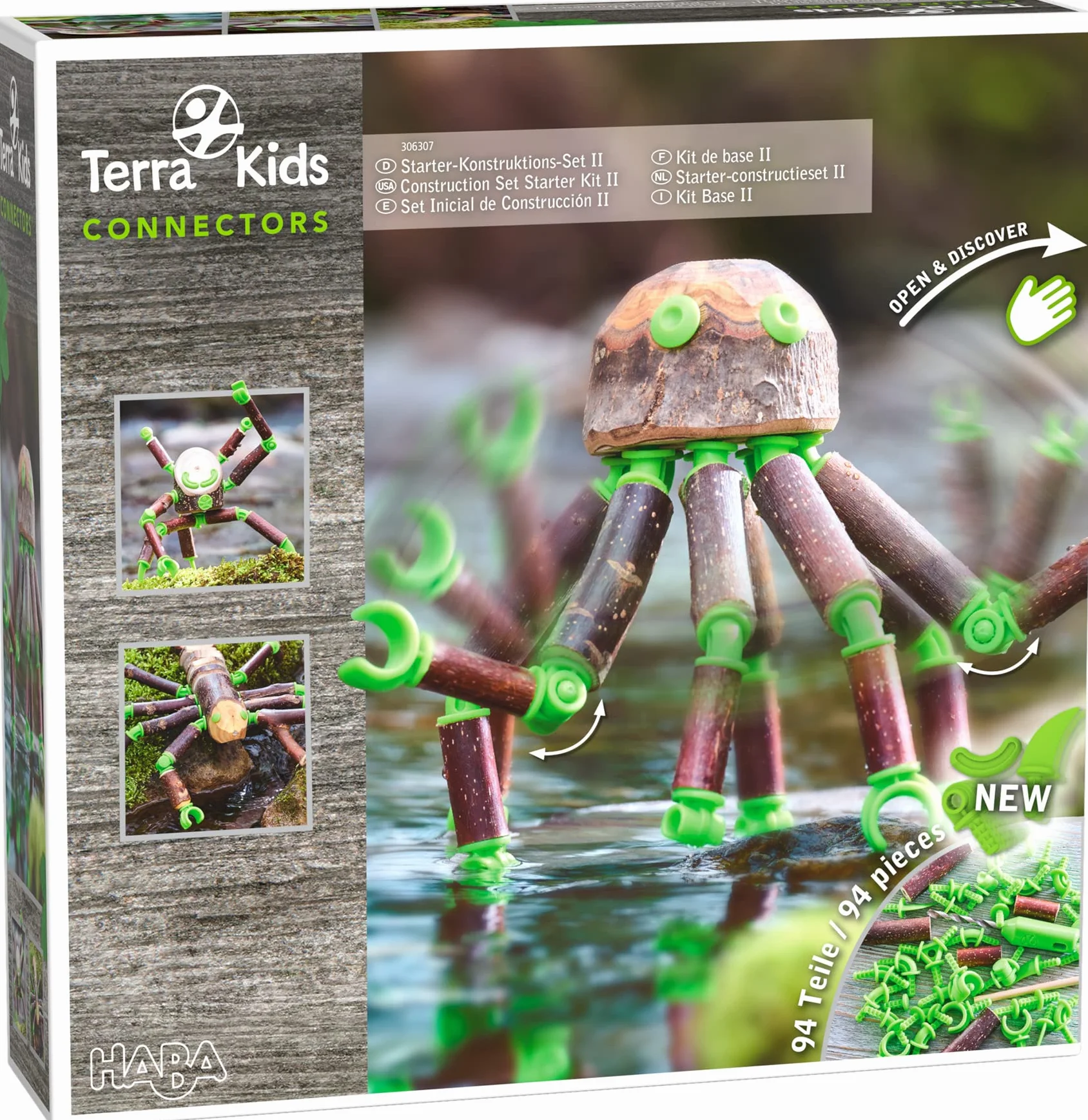 HABA - Terra Kids Connectors - Zestaw podstawowy II - Gra outdoorowa - 8 lat i więcej - 306307, kremowy/jasnobrązowy