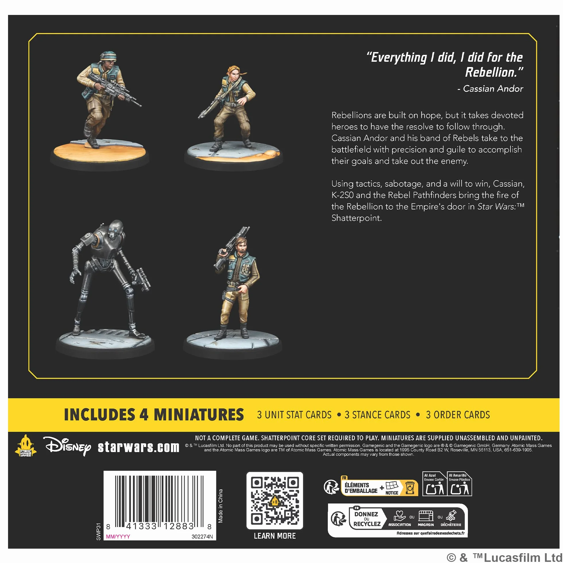 Atomic Mass Games | Star Wars Shatterpoint: All The Way Squad Pack | Gra miniaturowa | Wiek 14+ | 2 graczy | Czas gry ponad 90 minut
